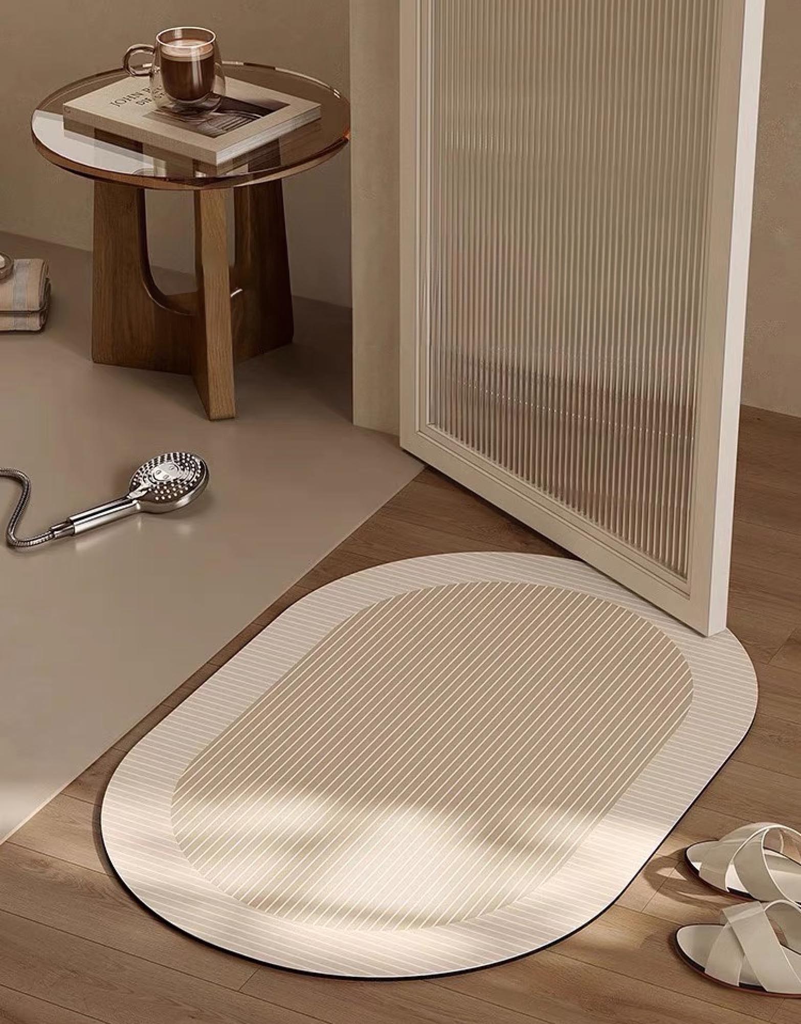OVL Striped Bathroom Mat