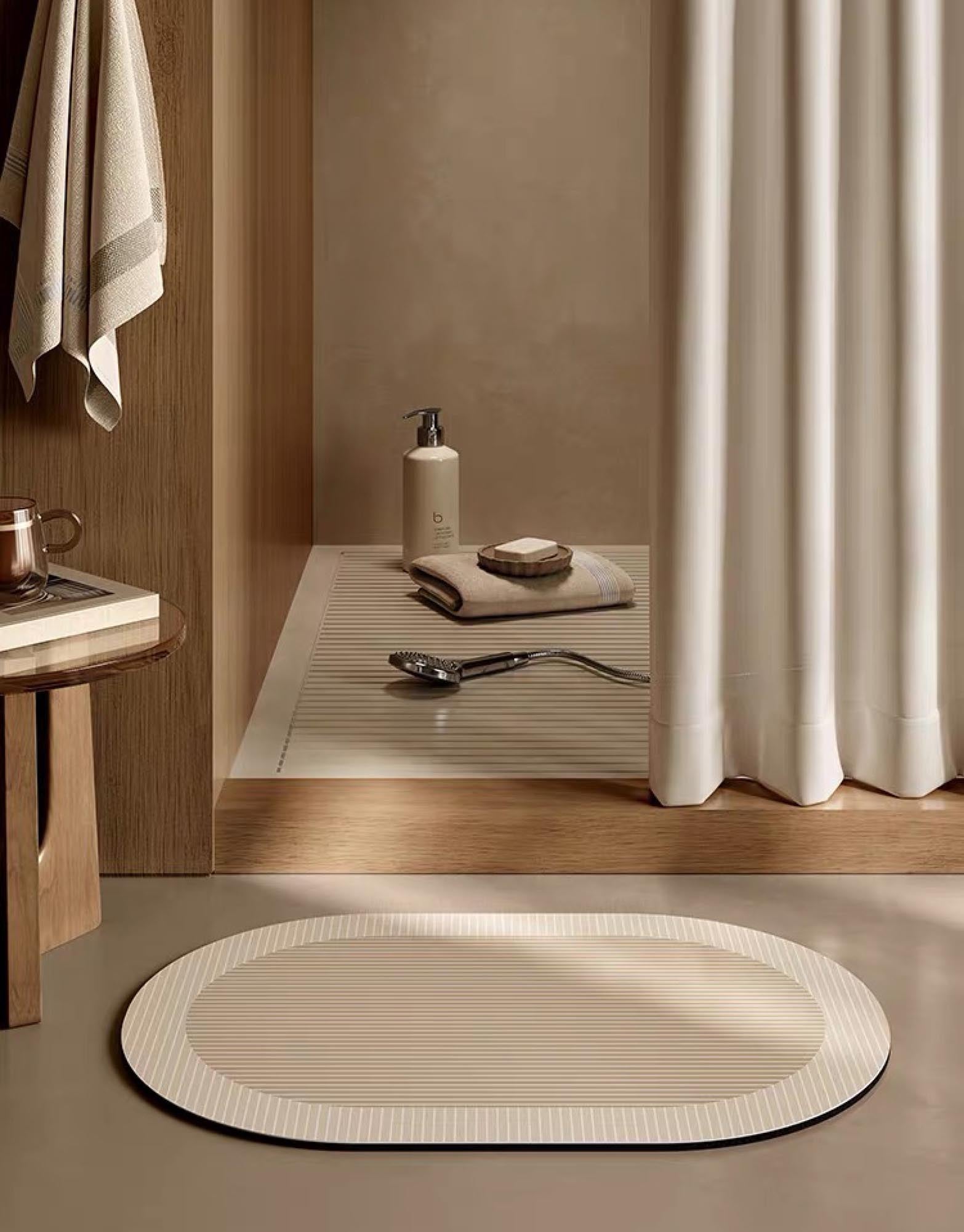 OVL Striped Bathroom Mat