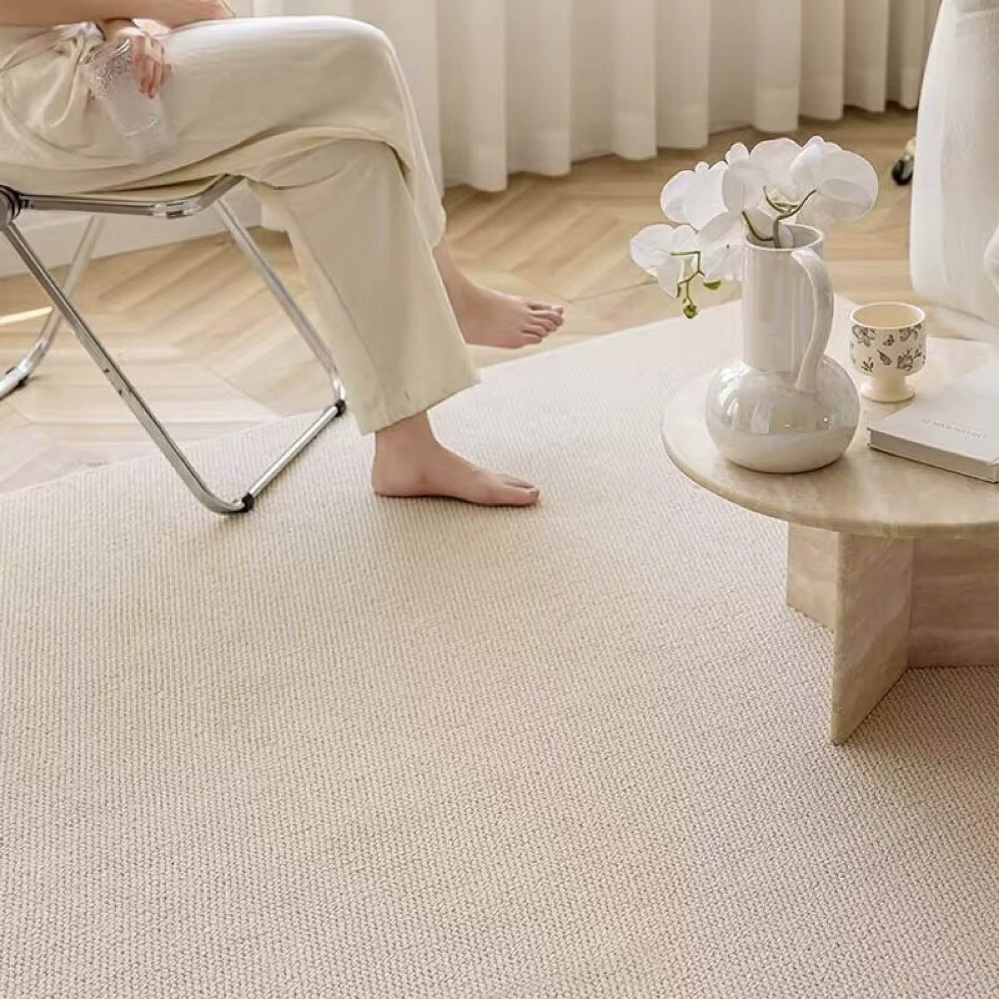 AMAR Ivory Textured Rug