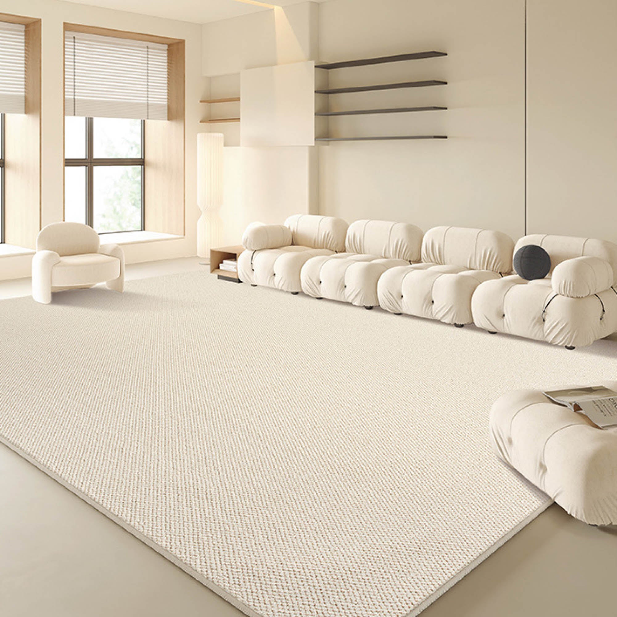 AMAR Ivory Textured Rug