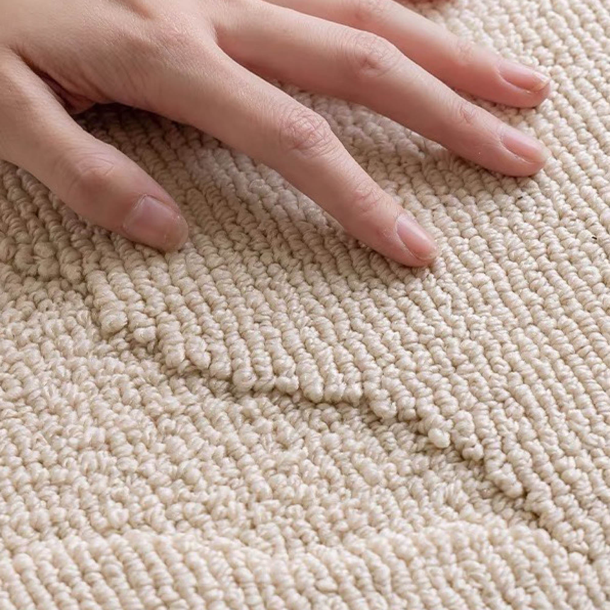 NYLA Camel Textured Round Rug