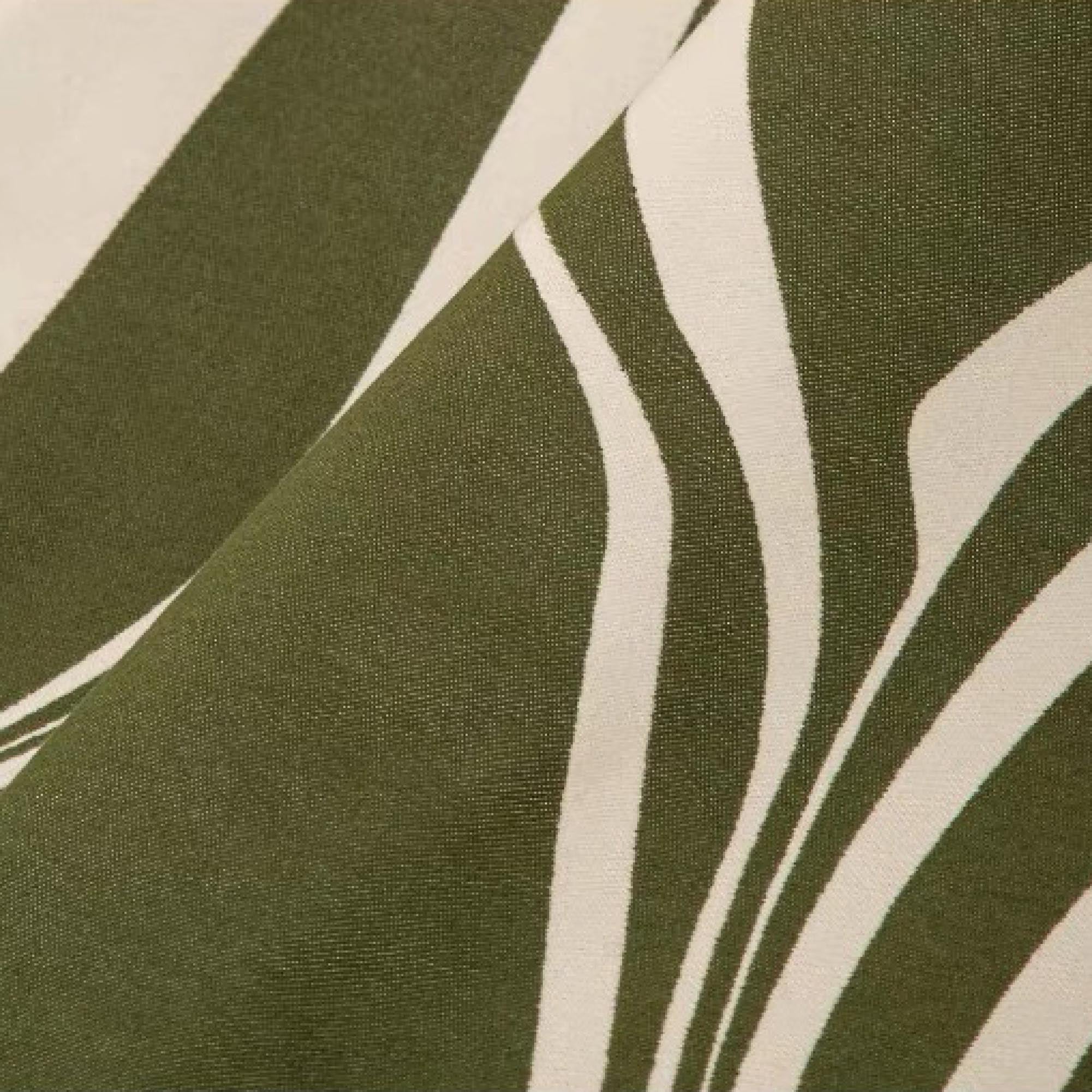 Moss Green Print Throw