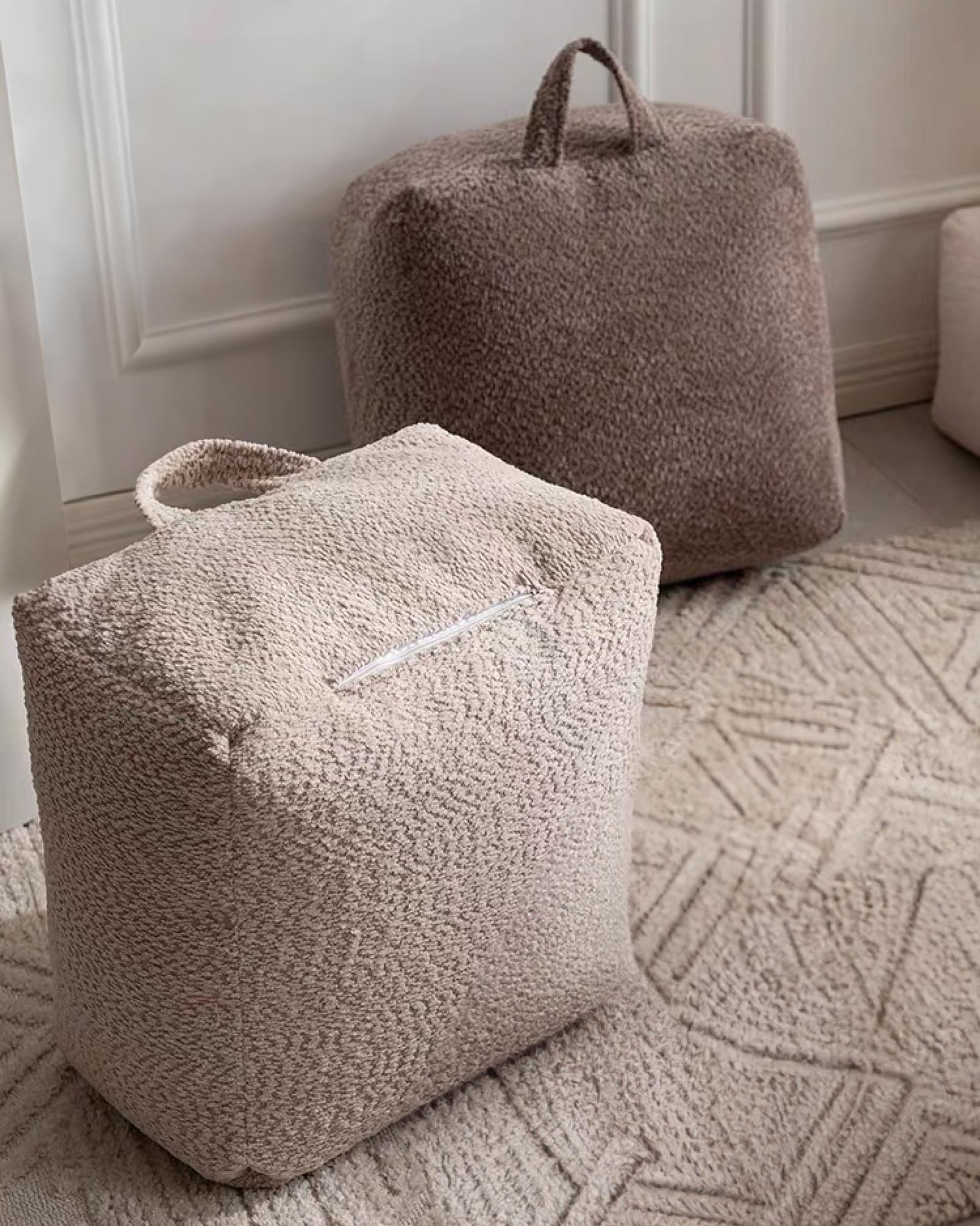 Square Teddy Pouf