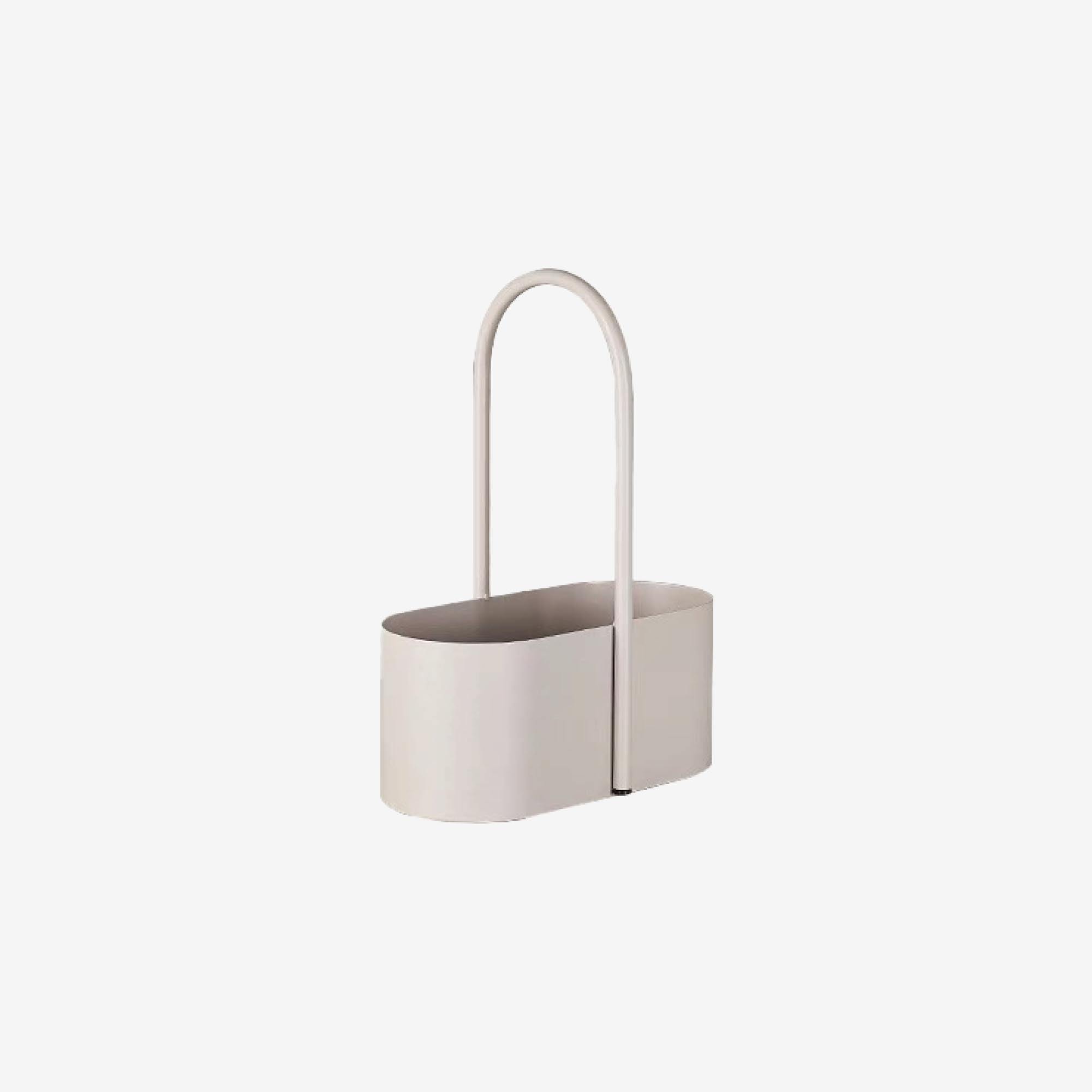 Curved Metal Basket with Handle