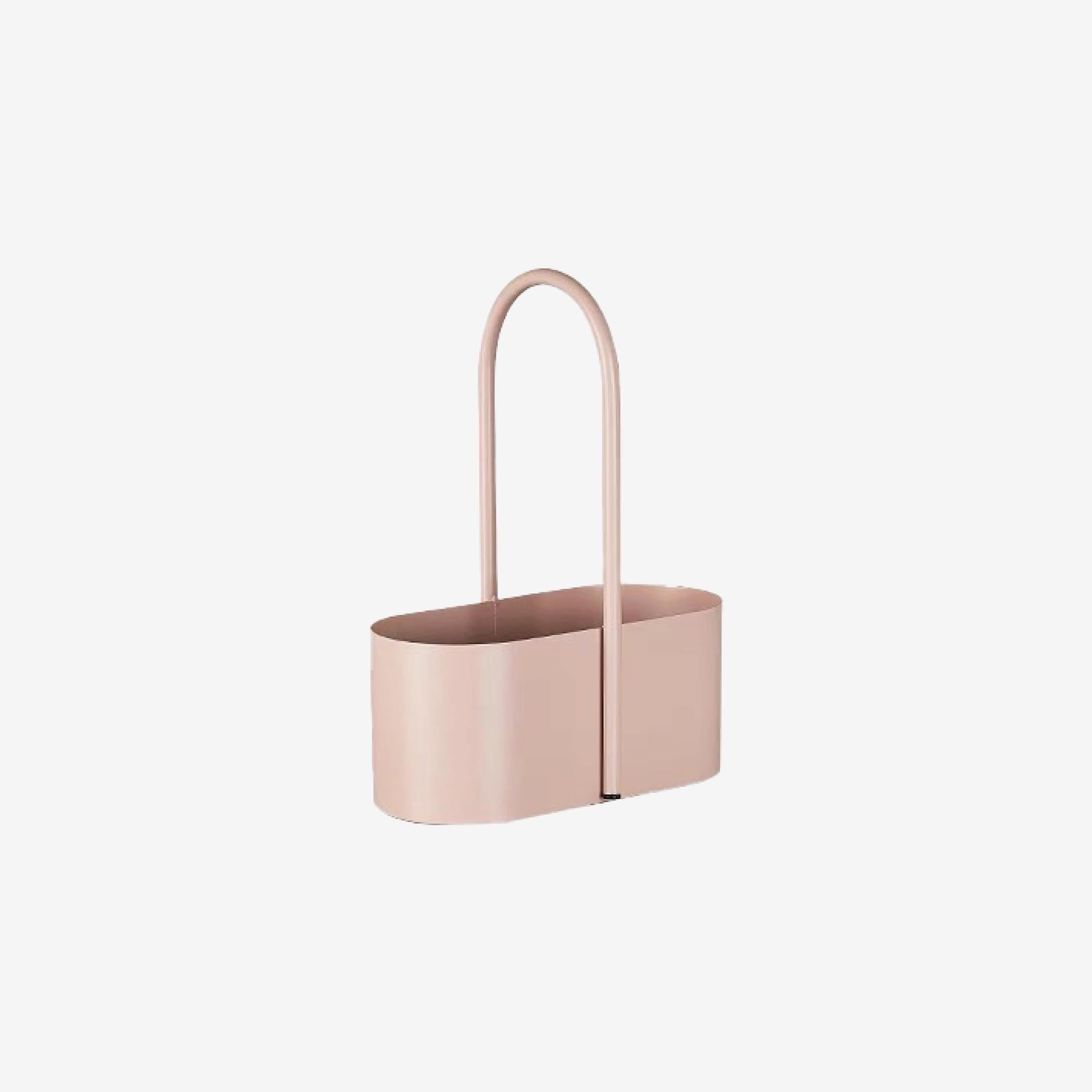 Curved Metal Basket with Handle