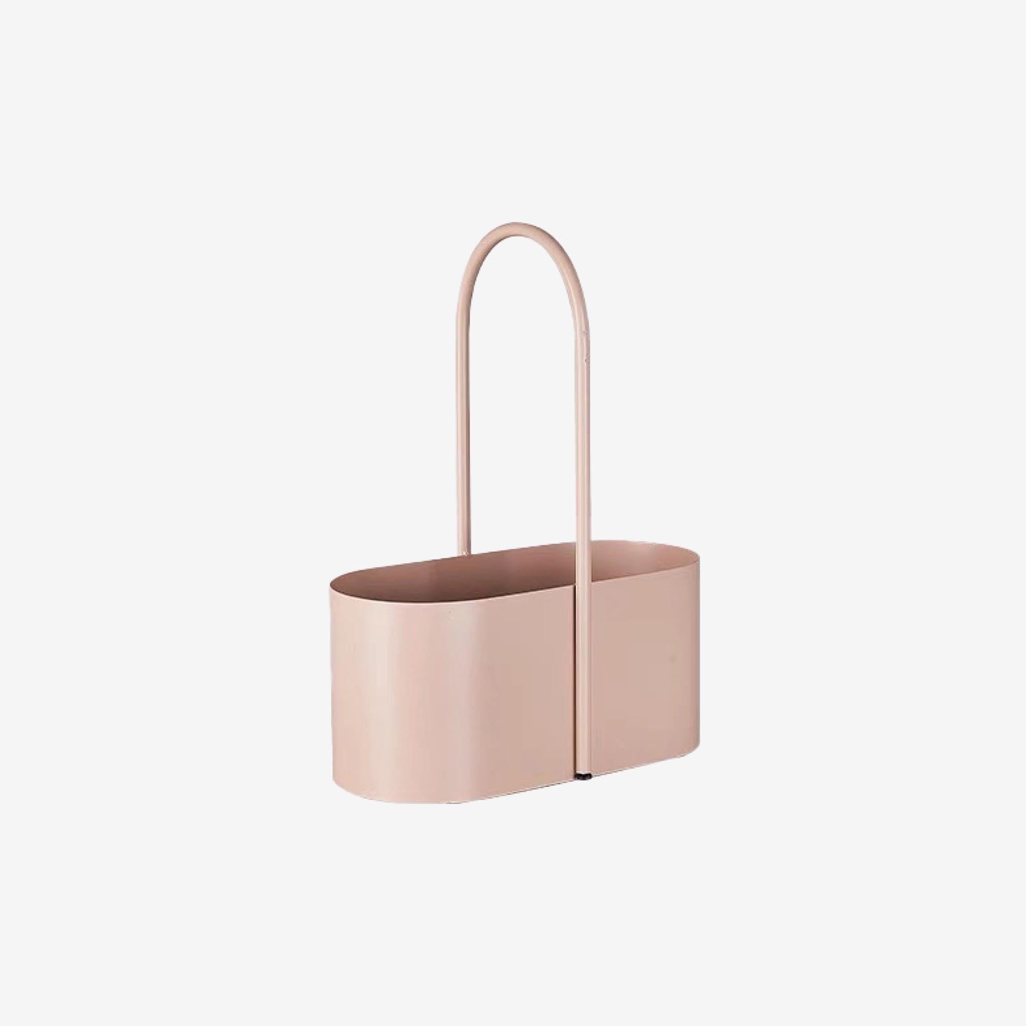 Curved Metal Basket with Handle