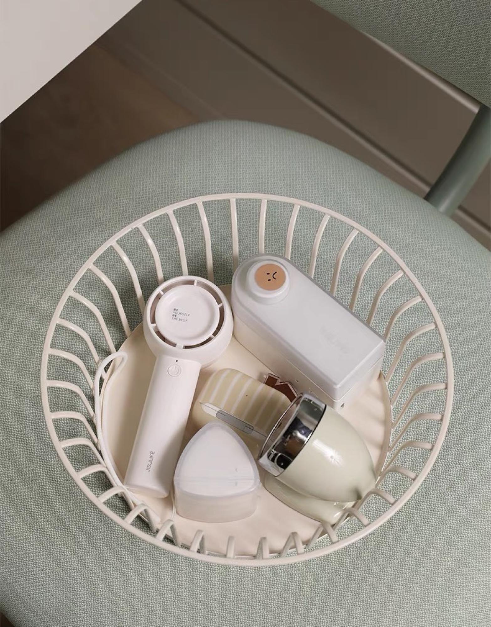 White Metal Wire Basket