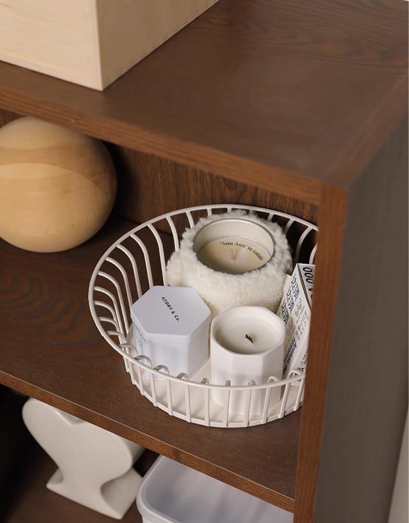 White Metal Wire Basket