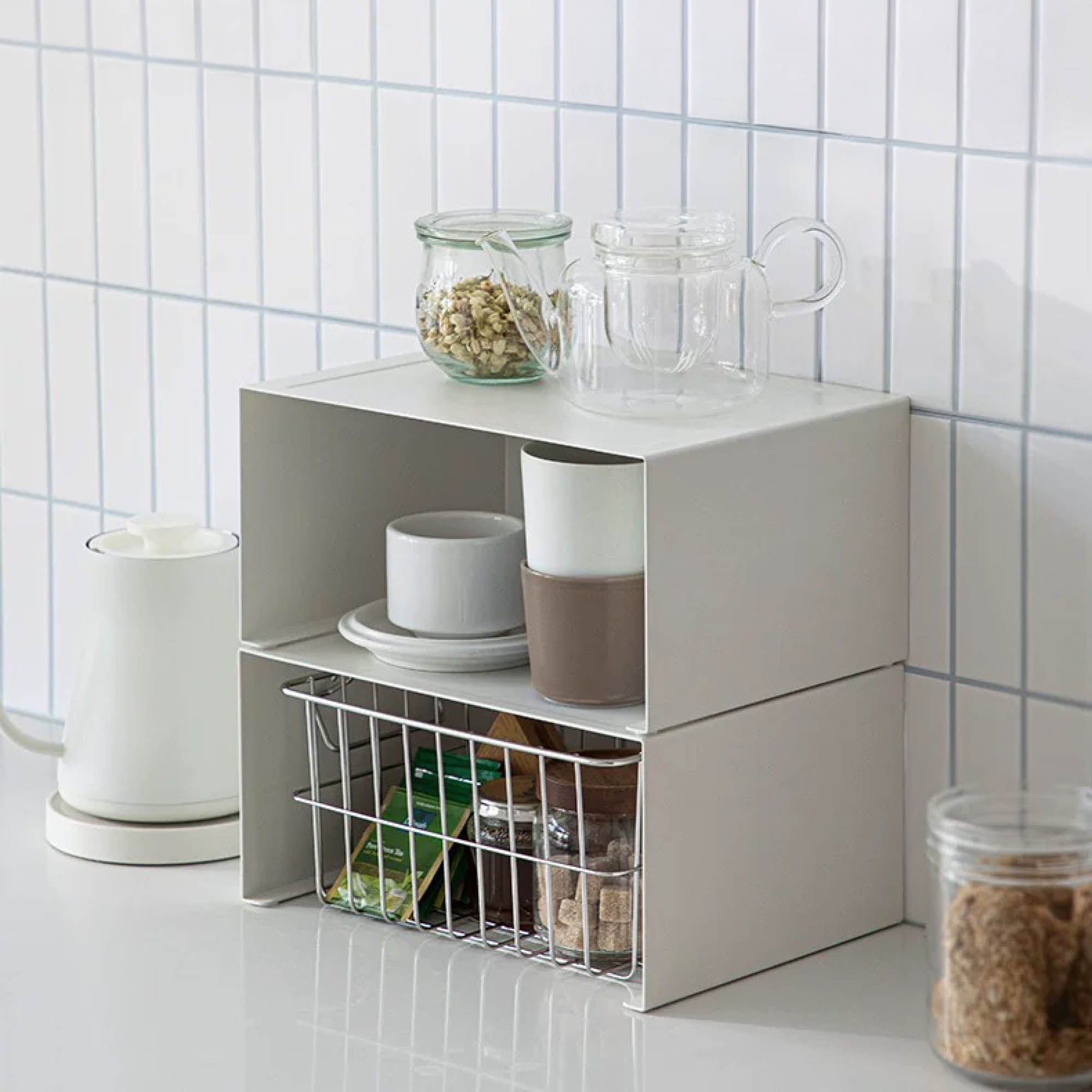 Storage Rack with Basket