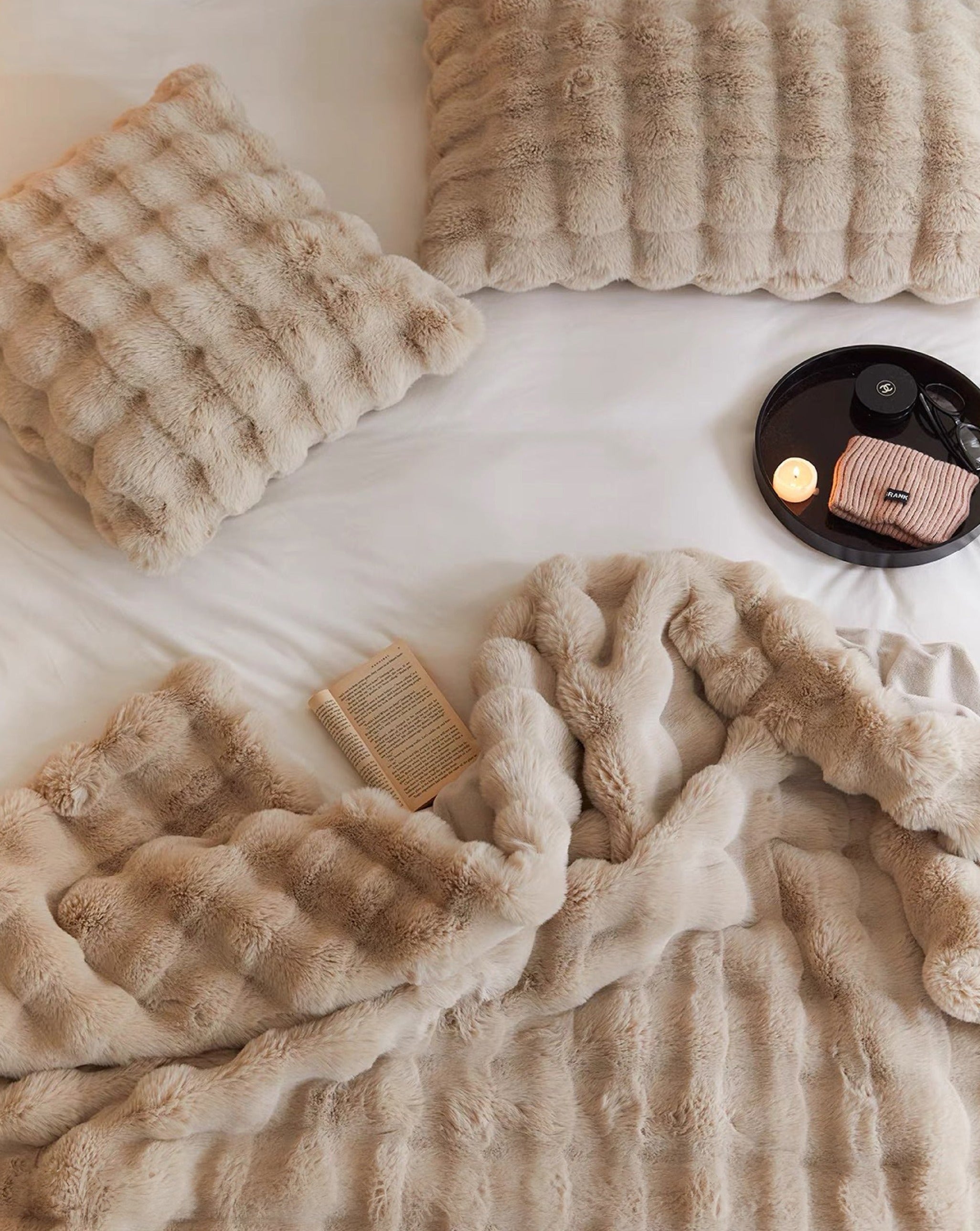 Faux Rabbit Fur Throw