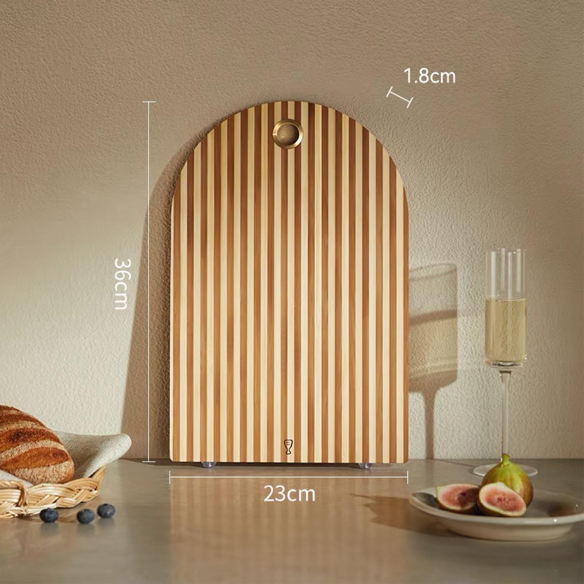 Wooden Striped Chopping Board