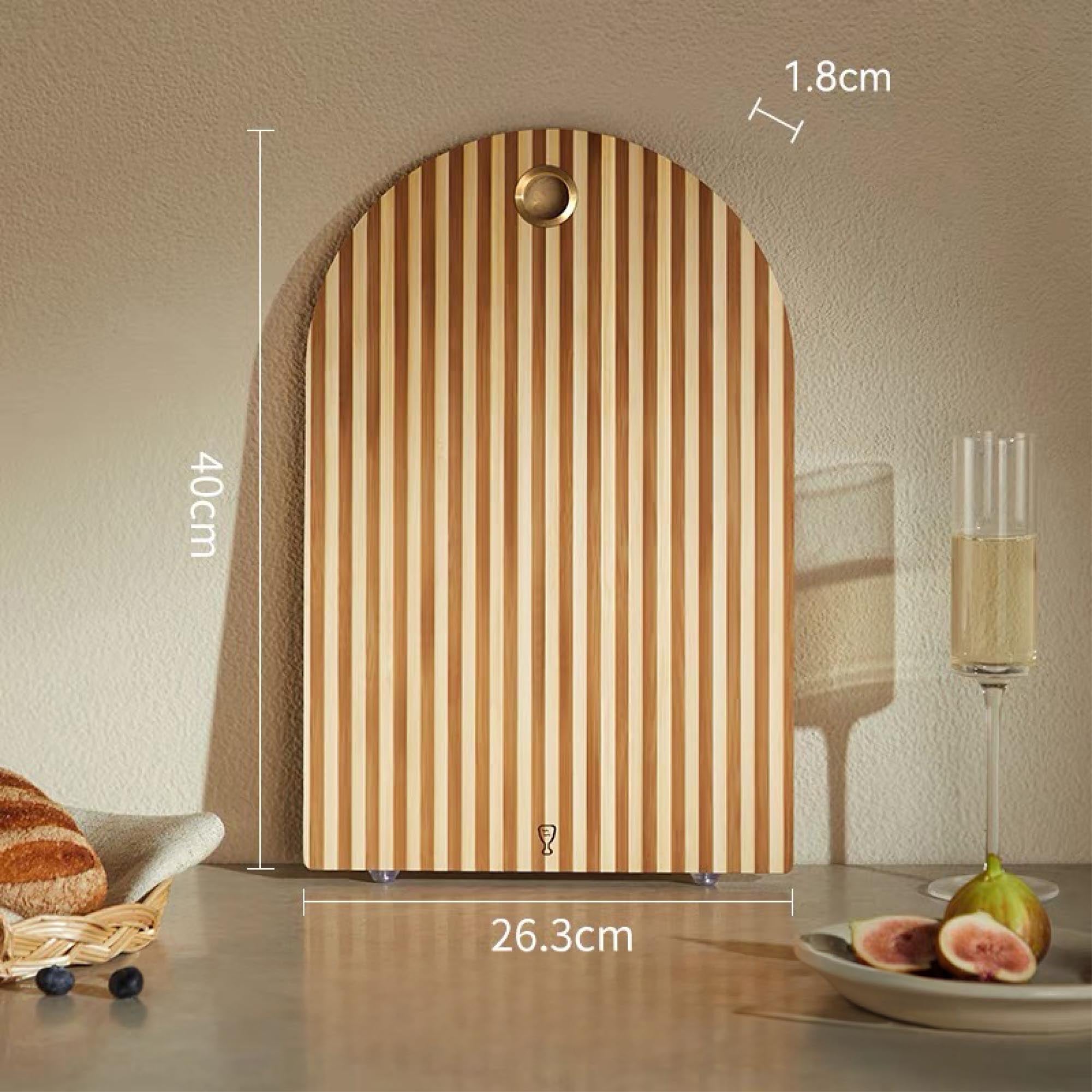 Wooden Striped Chopping Board