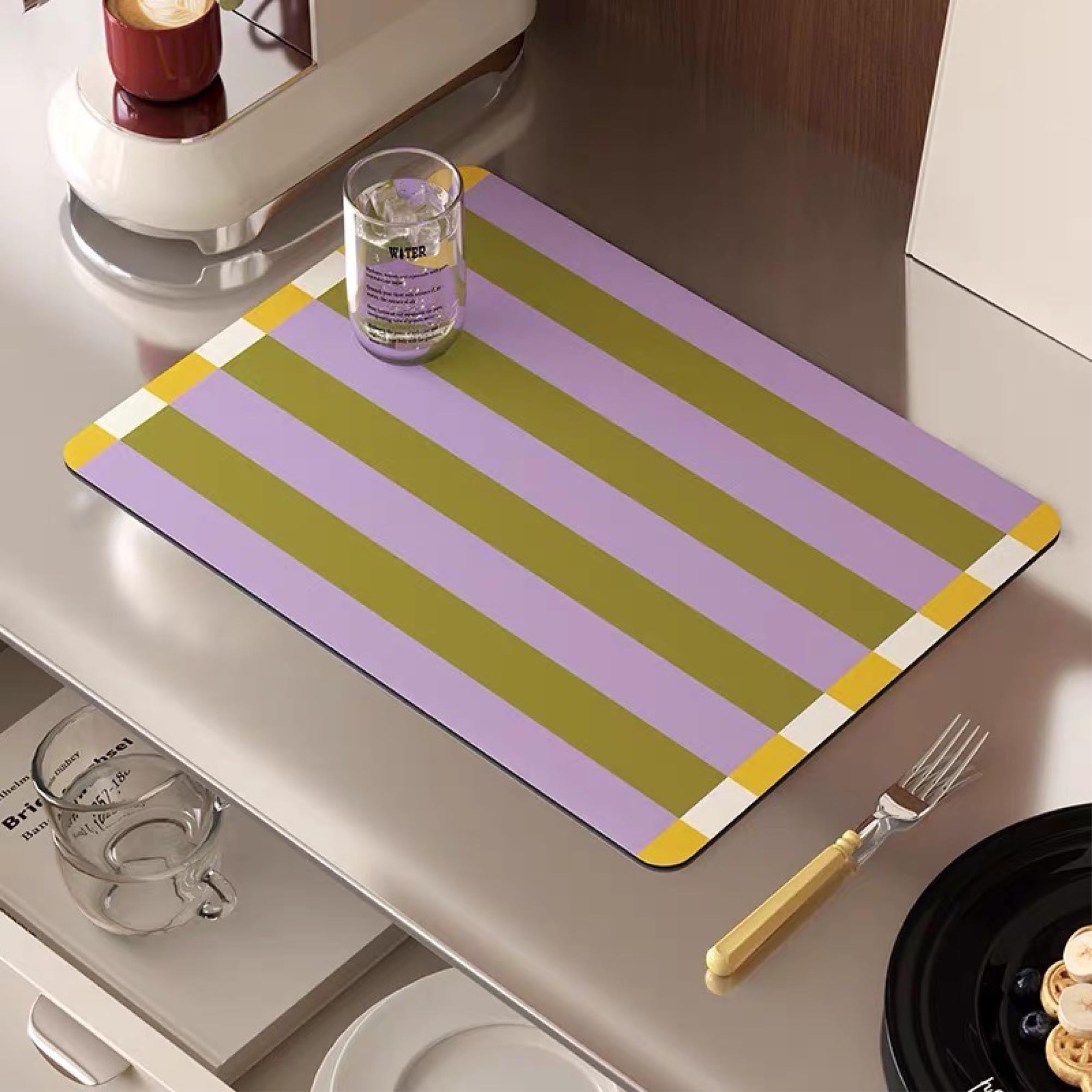 Color-Blocking Striped Placemat