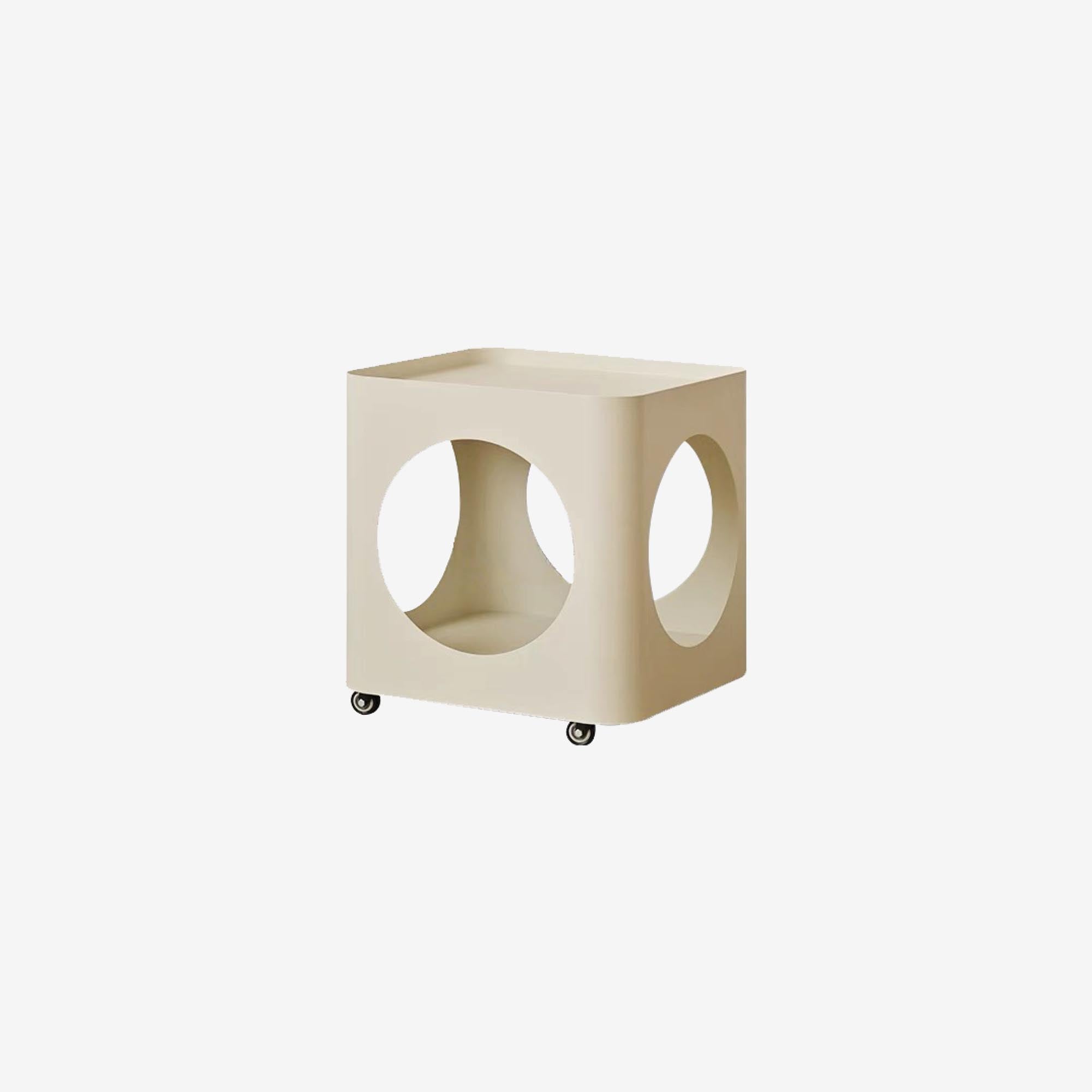 Moon Side Table with Wheels