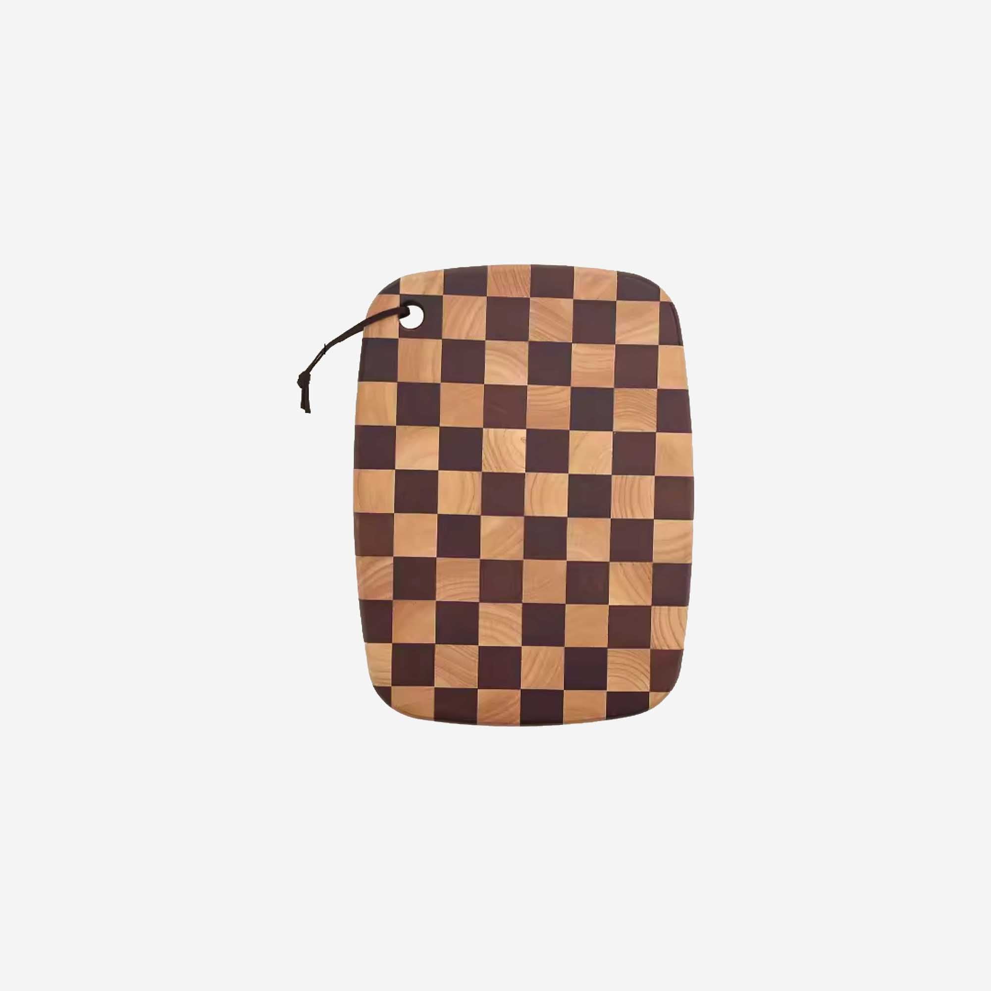 Wooden Checkered Platter