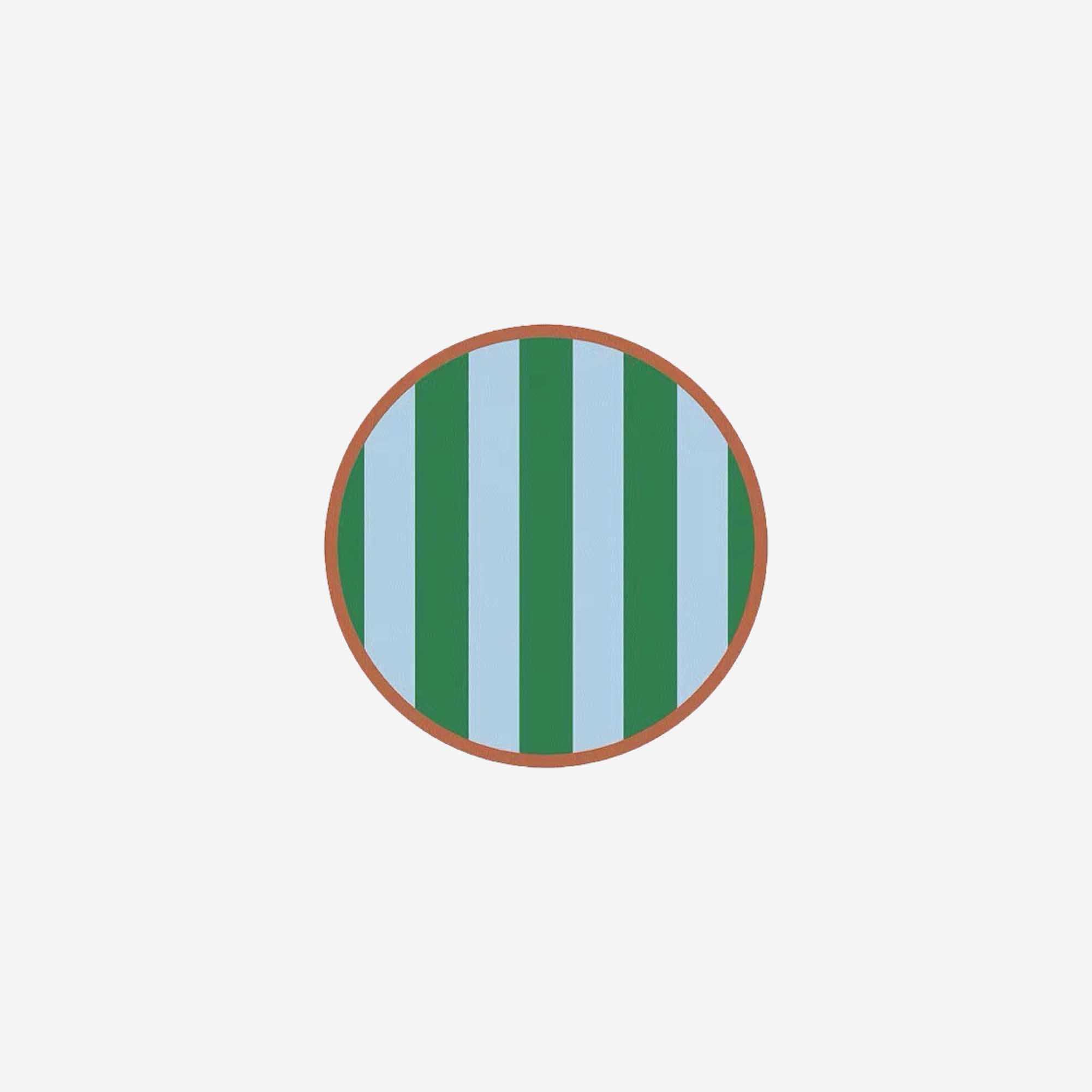 Color-Blocking Striped Round Trivet