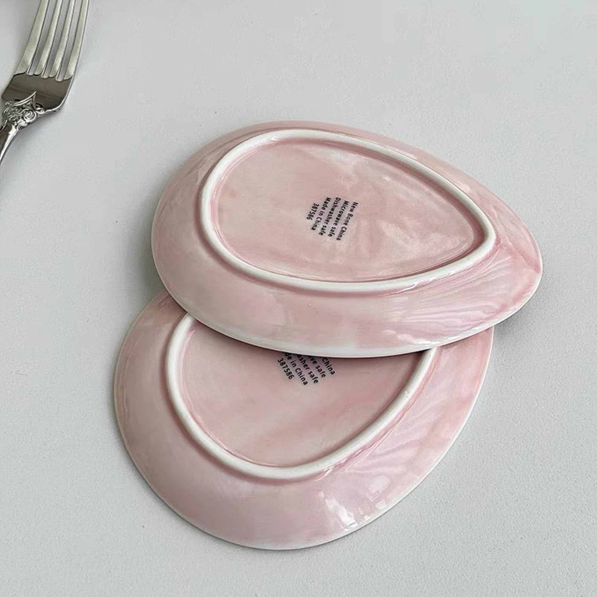 Dusty Pink Easter Rabbit Plate (set of two)