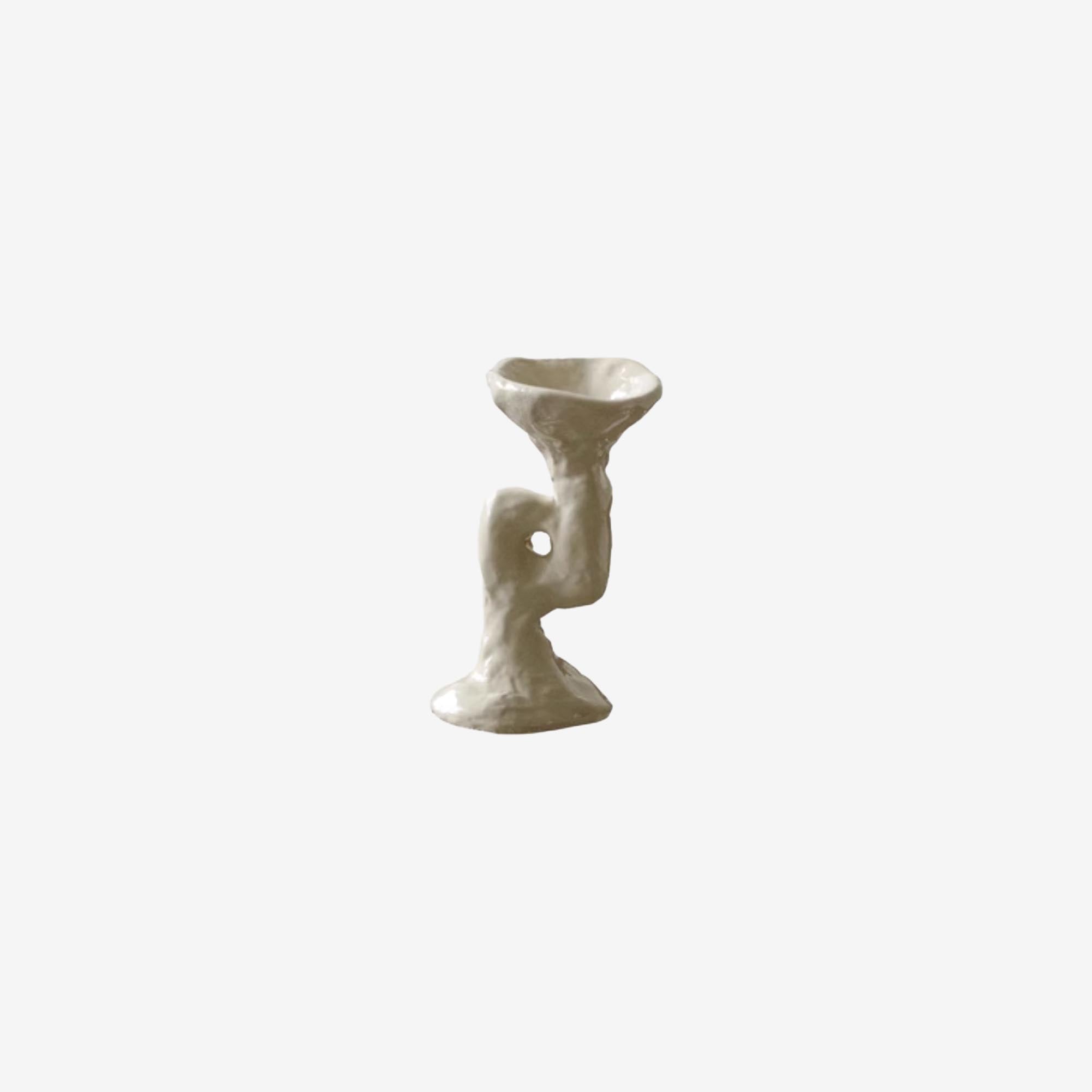 White Sculptural Incense Holder