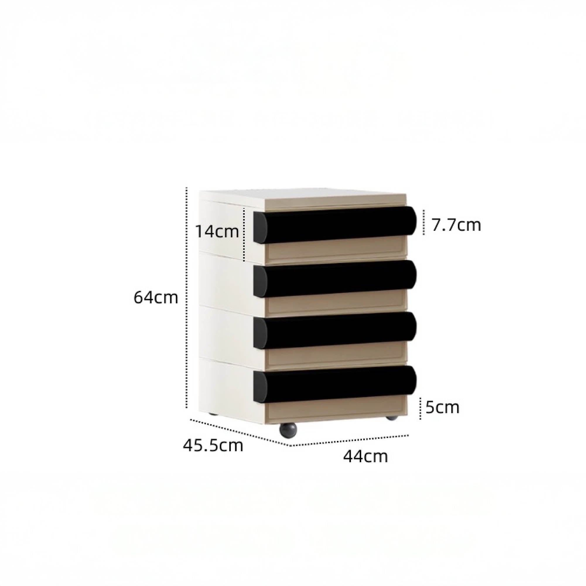MONDO Mobile Storage Cabinet with Wheels (4 Tier)