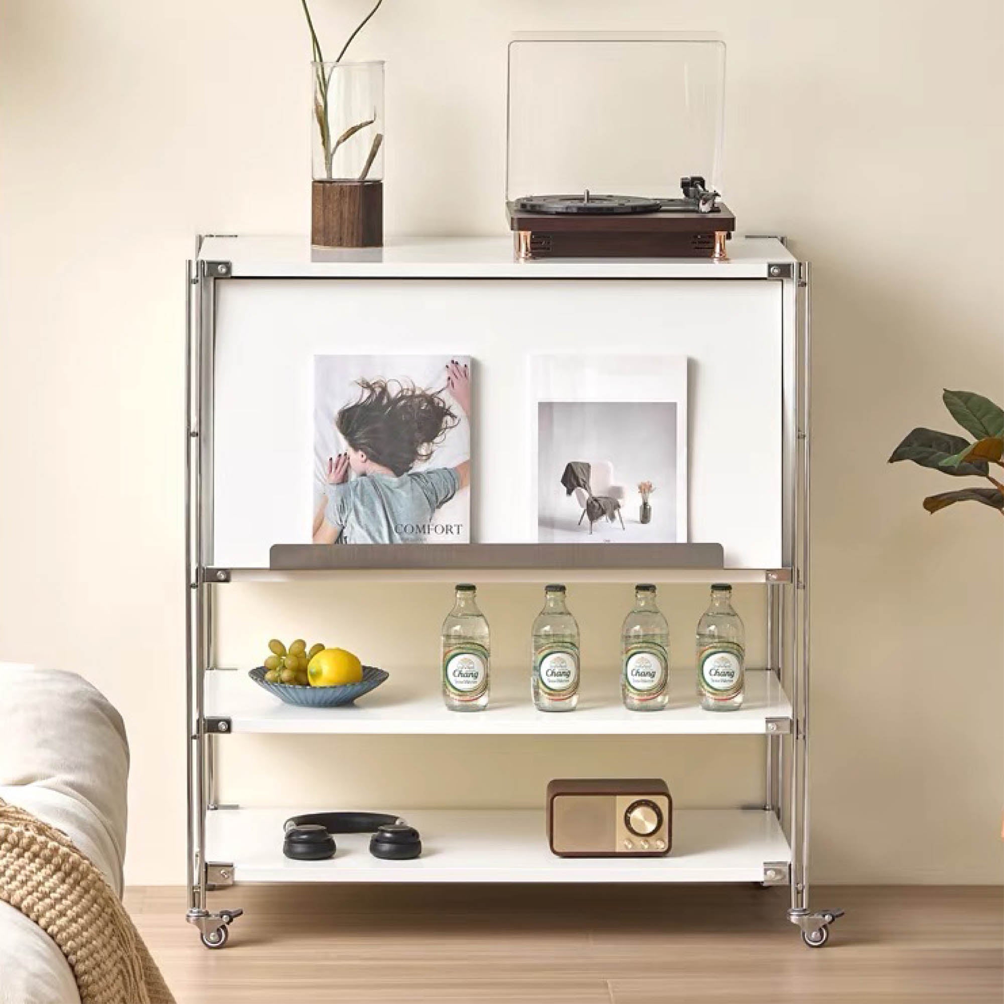GRATH Storage Cabinet with Wheels (Flip-door)