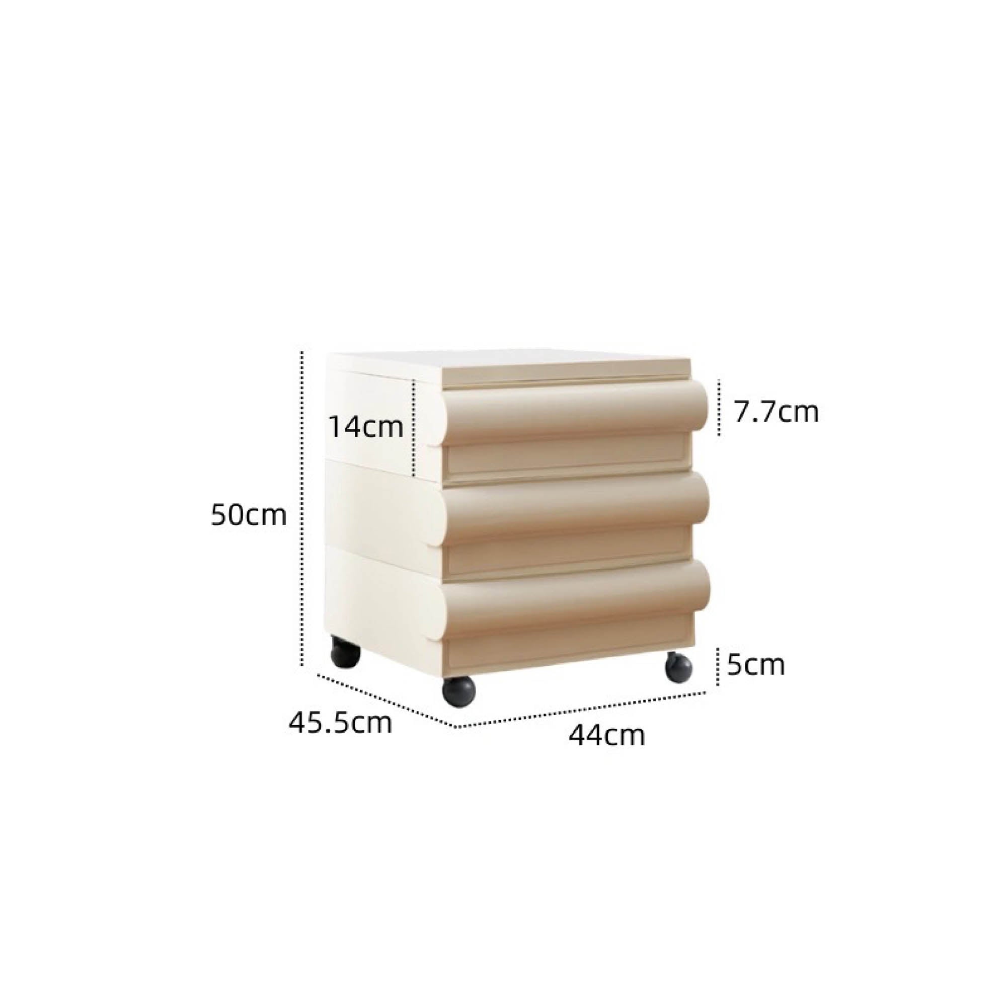 MONDO Mobile Storage Cabinet with Wheels (3 Tier)