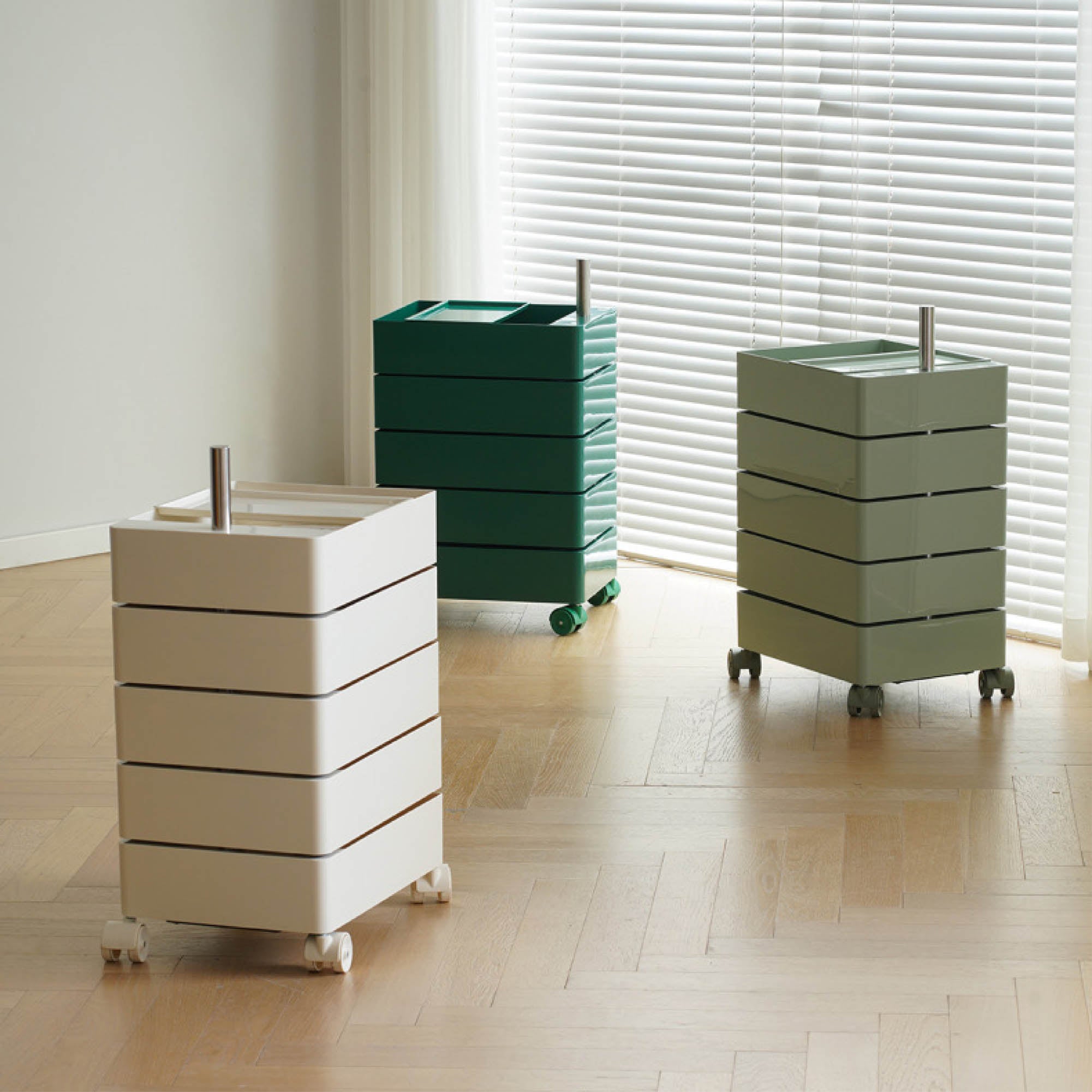 TOBI Mobile Storage Cabinet with Wheels (5 Tier)