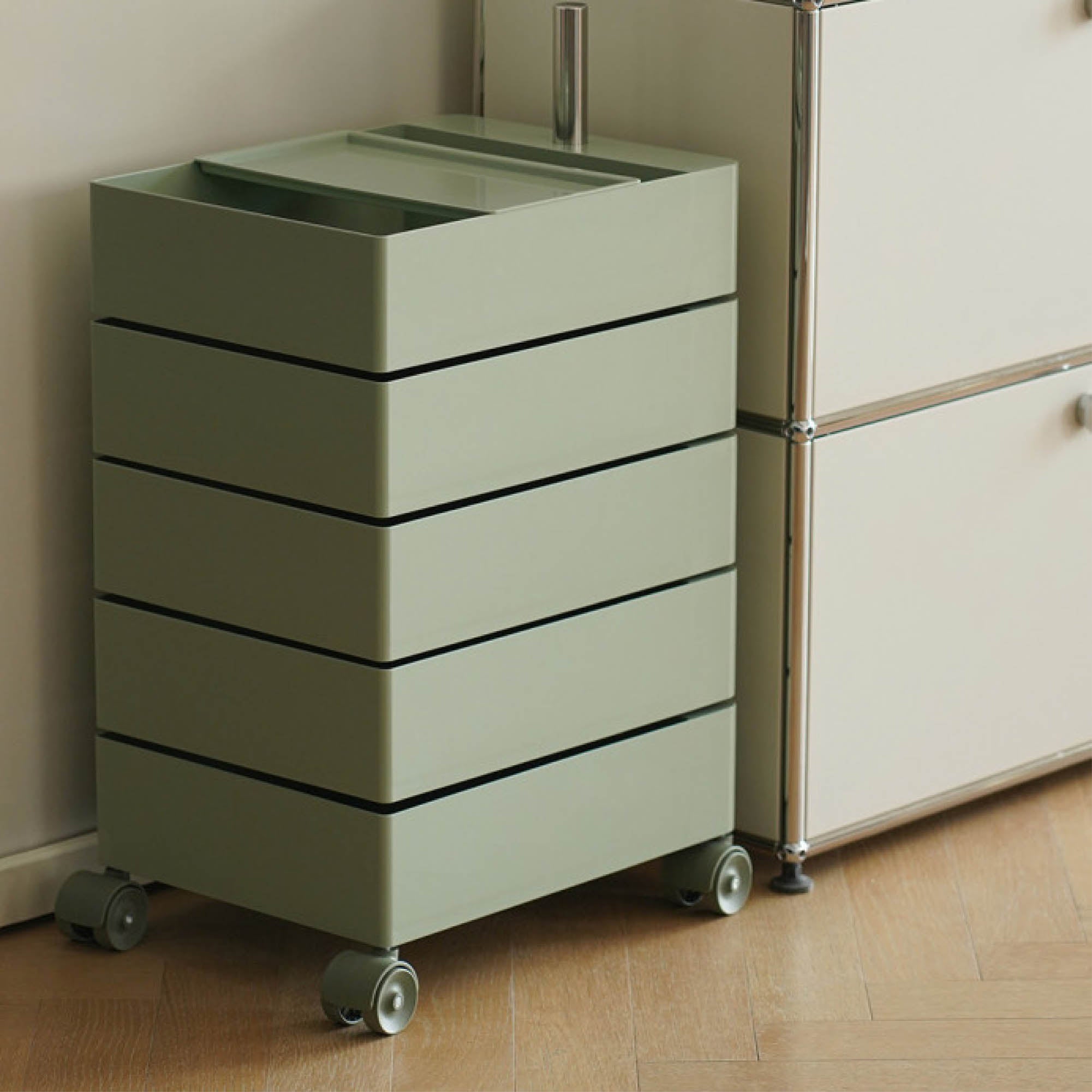 TOBI Mobile Storage Cabinet with Wheels (5 Tier)