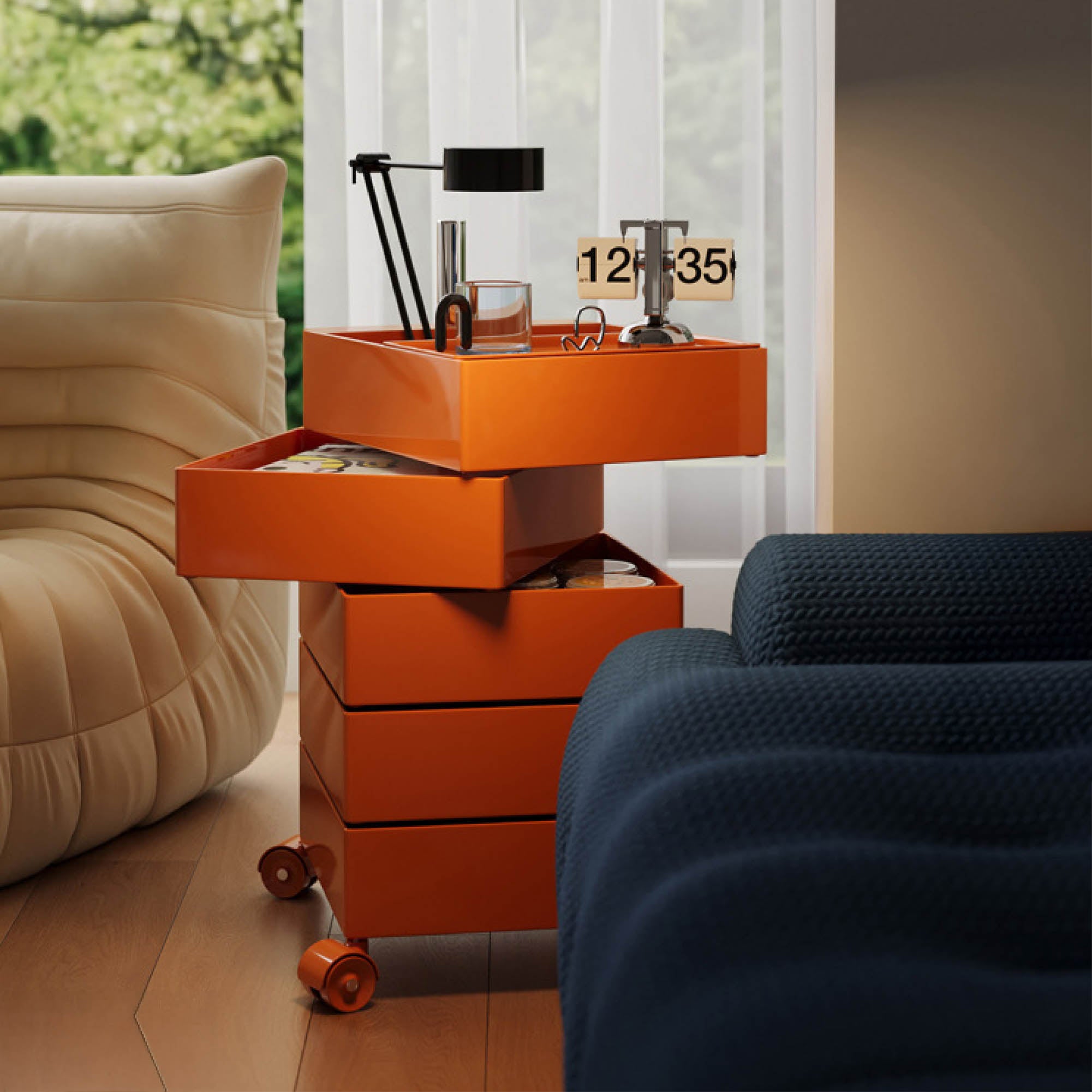 TOBI Mobile Storage Cabinet with Wheels (5 Tier)