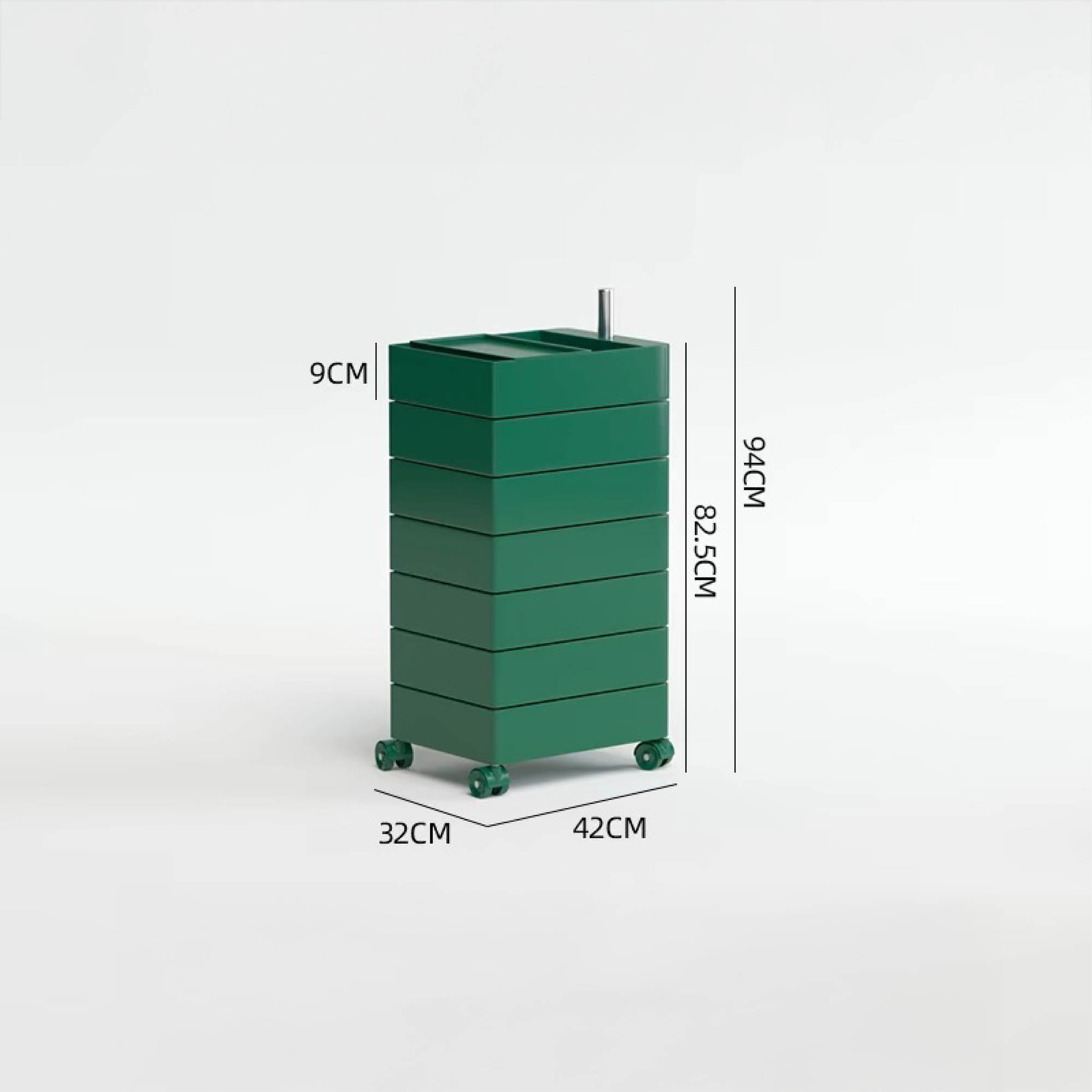TOBI Mobile Storage Cabinet with Wheels (7 Tier)