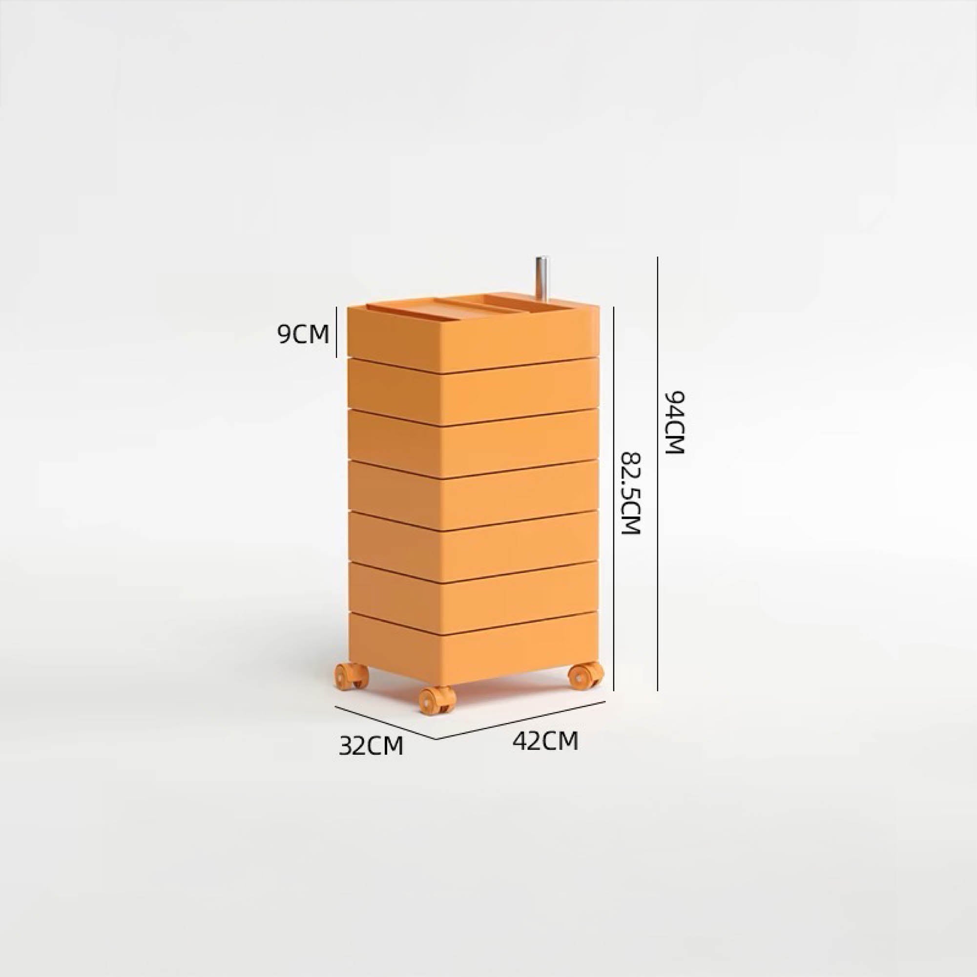 TOBI Mobile Storage Cabinet with Wheels (7 Tier)