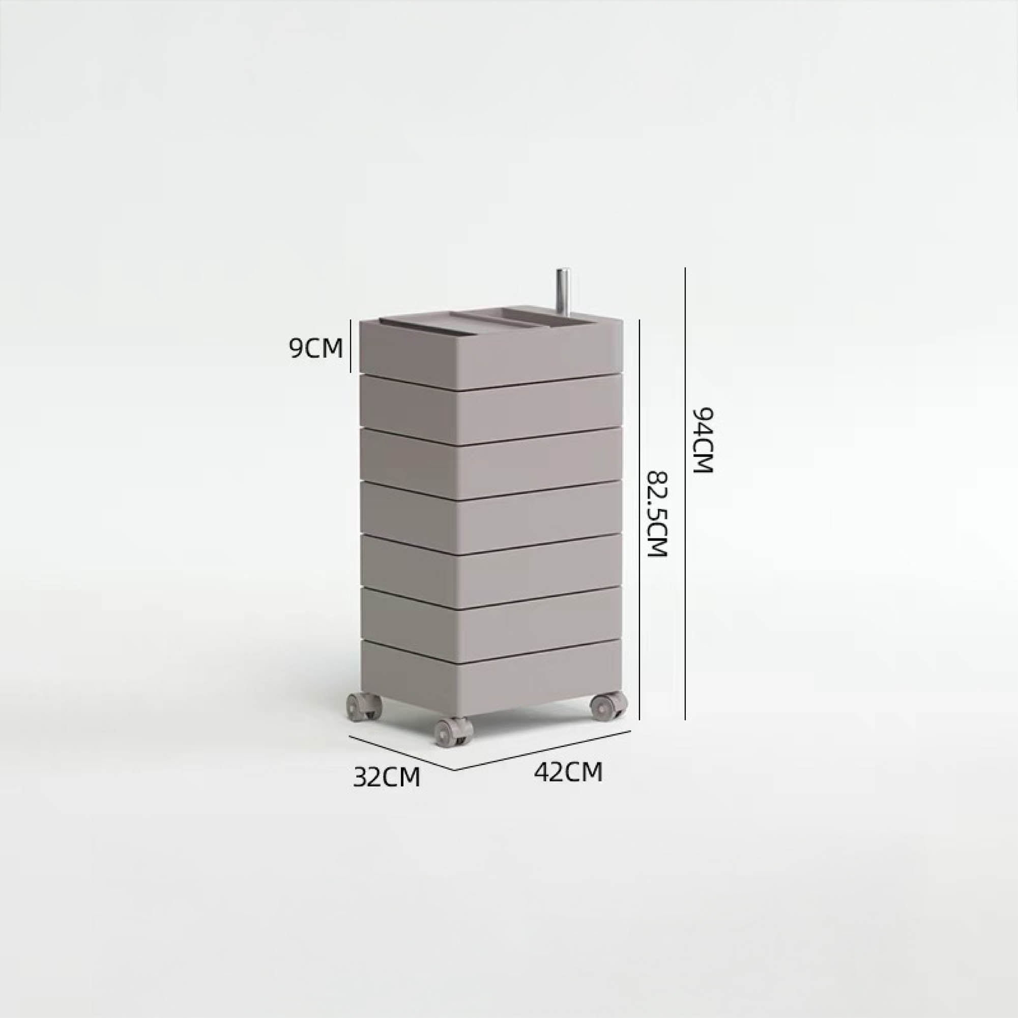 TOBI Mobile Storage Cabinet with Wheels (7 Tier)