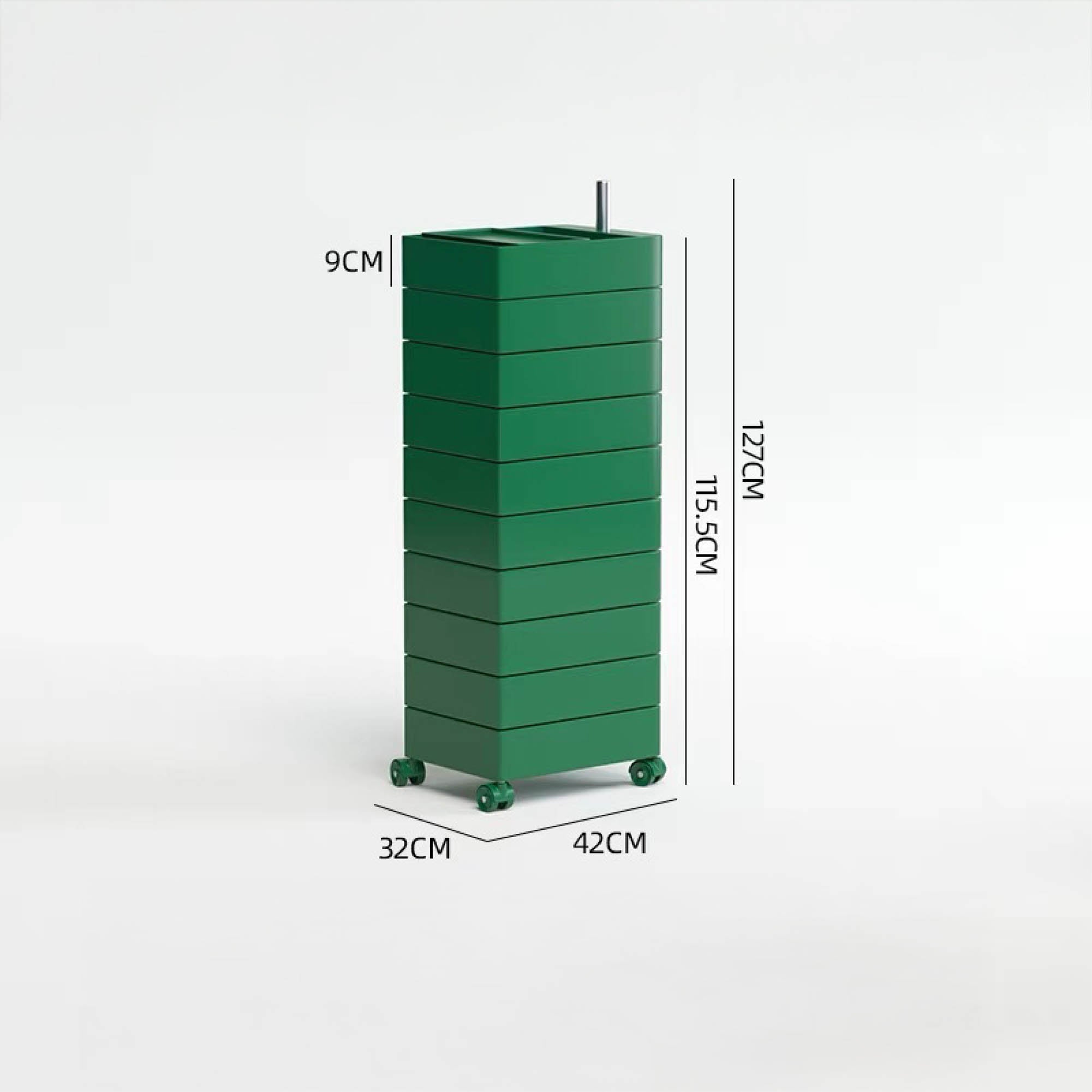 TOBI Mobile Storage Cabinet with Wheels (11 Tier)