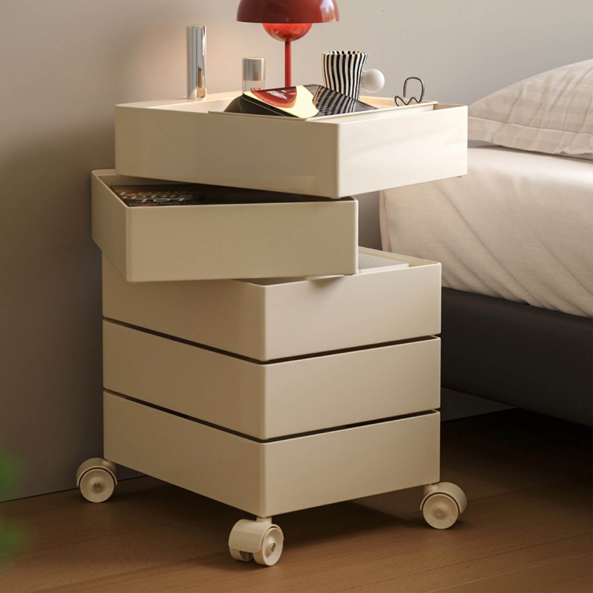 TOBI Mobile Storage Cabinet with Wheels (5 Tier)
