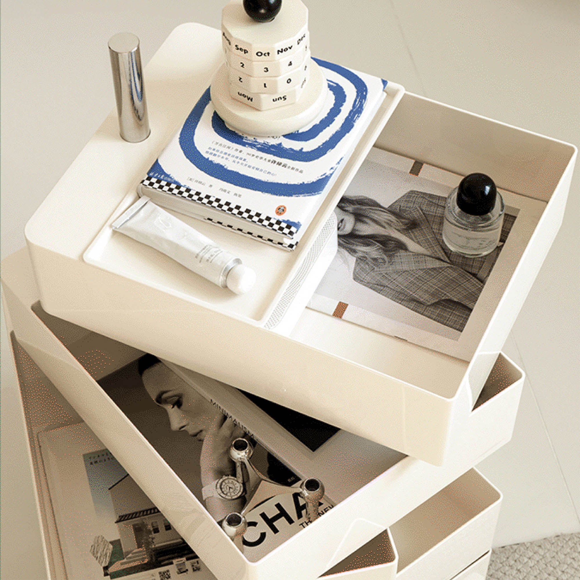 TOBI Mobile Storage Cabinet with Wheels (5 Tier)