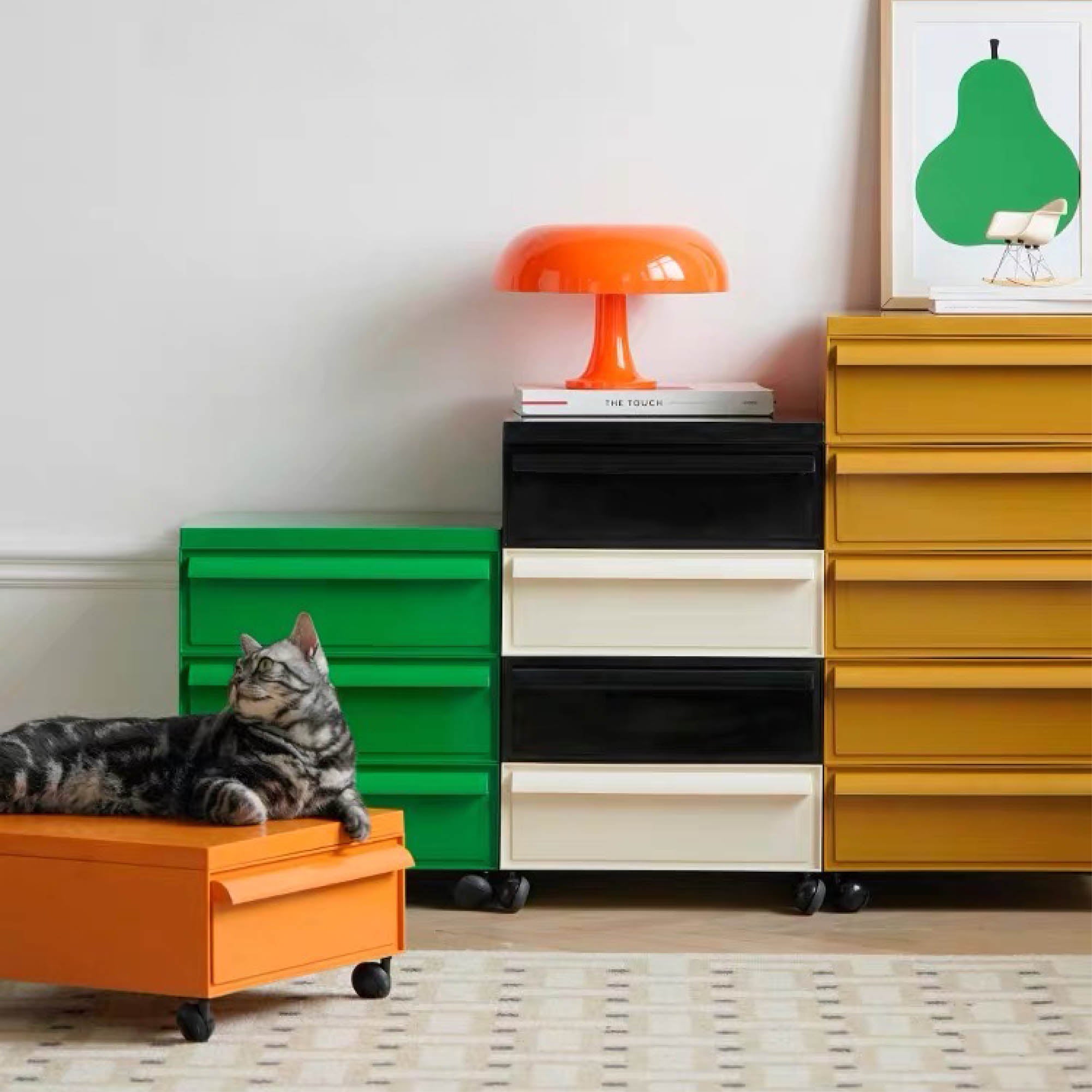 BYRON Mobile Storage Cabinet with Wheels (5 Tier)