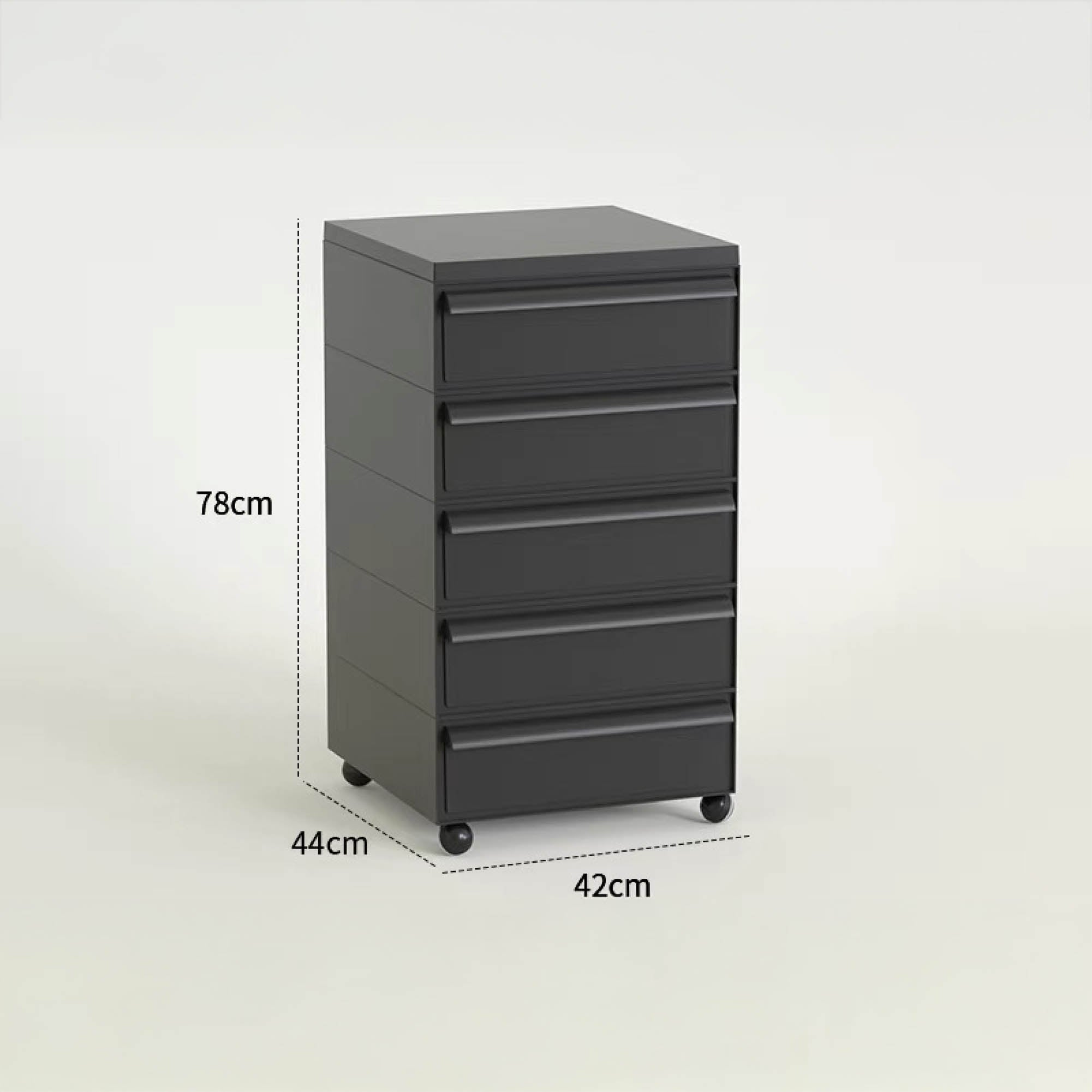 BYRON Mobile Storage Cabinet with Wheels (5 Tier)