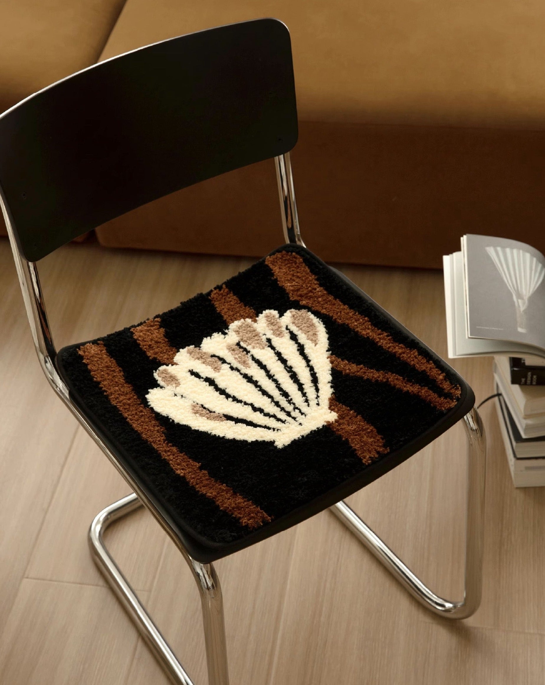 Seashell Striped Seat Cushion