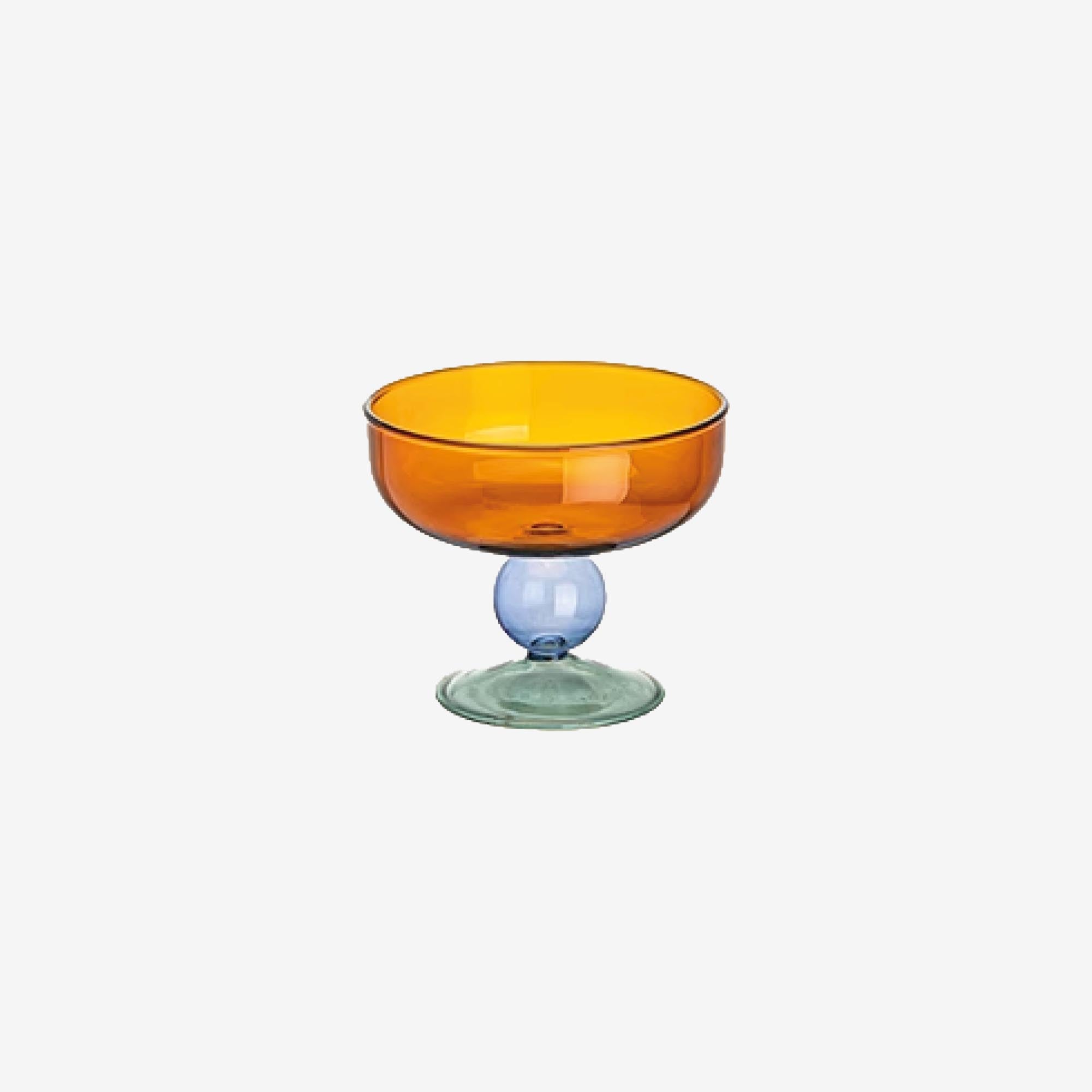 Glass Bowl with Bead Stem