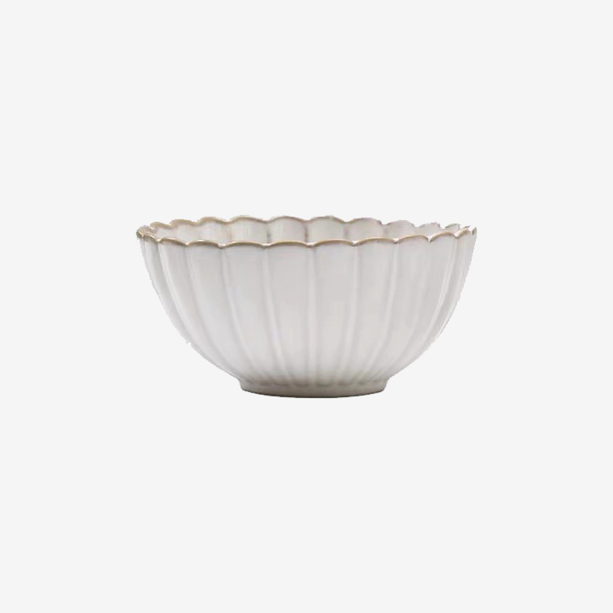White Scallop Edge Bowl