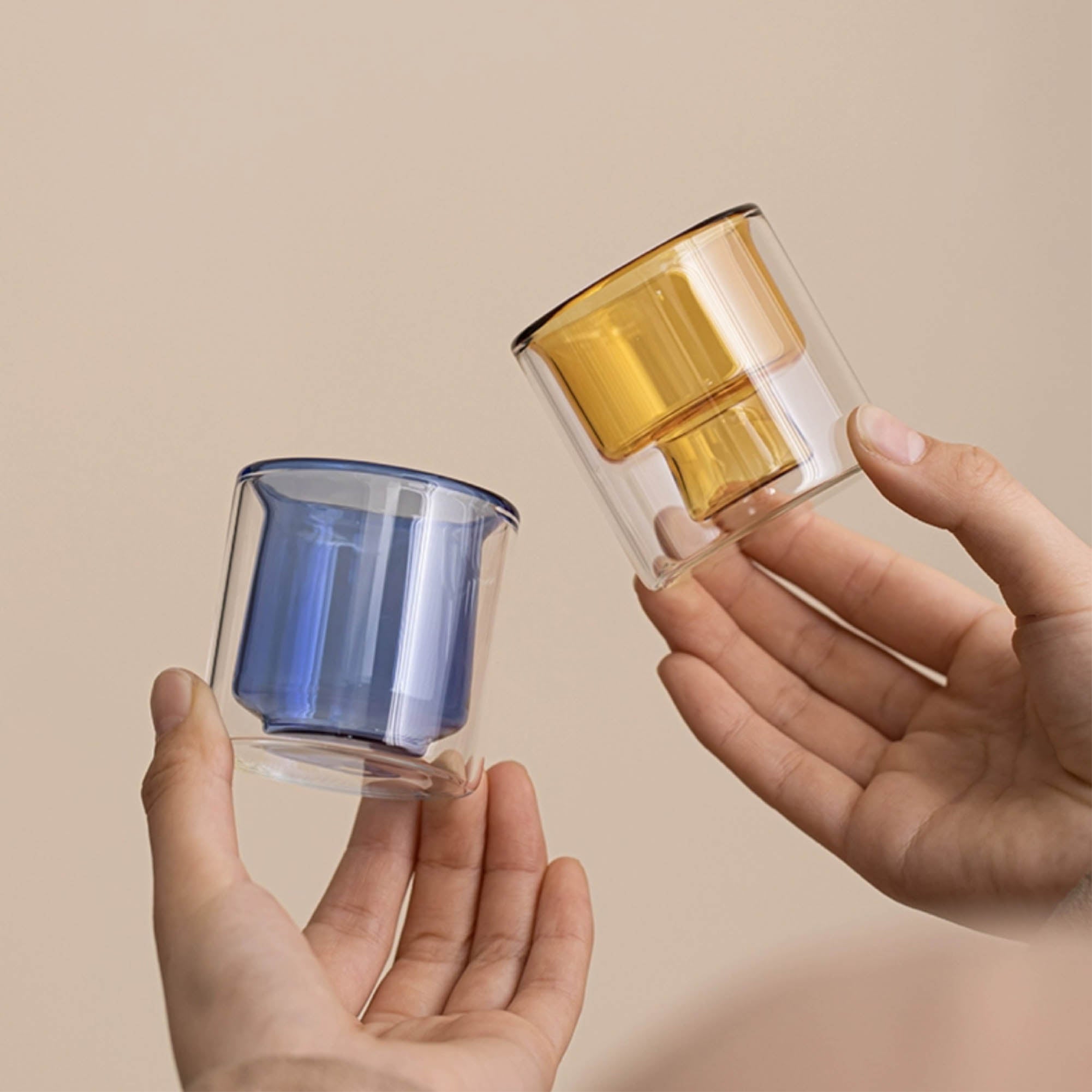 Colored Glass Tea Cup (set of five)