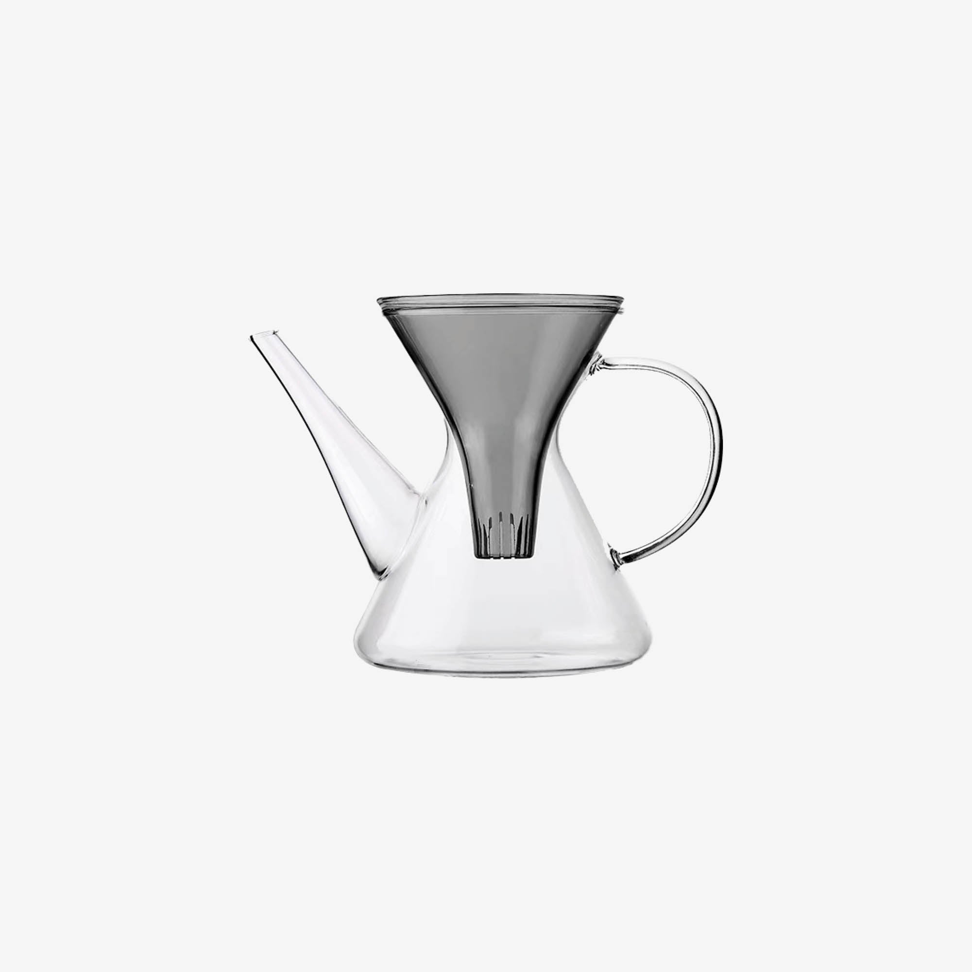 Coloured Glass Tea Pot & Filter