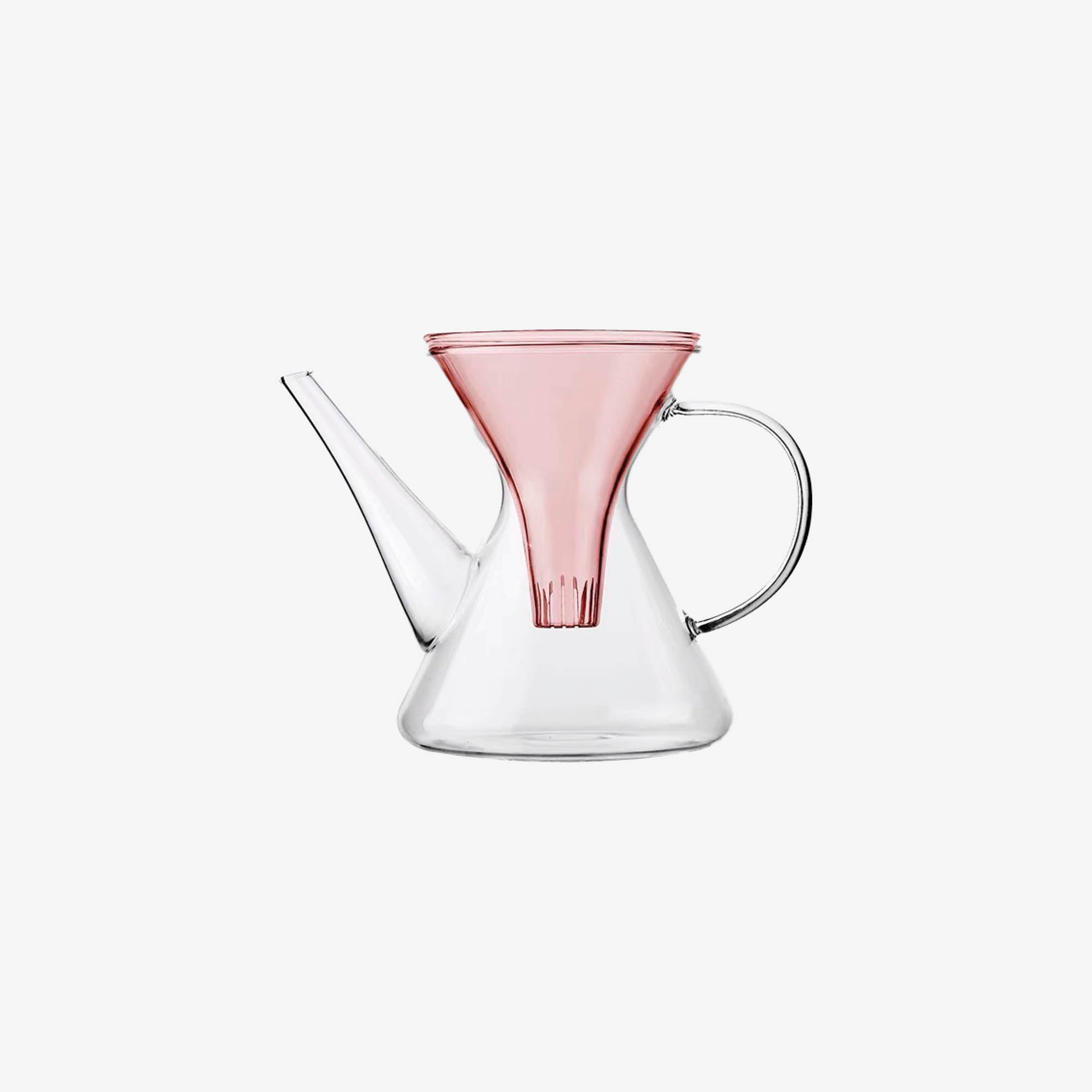 Coloured Glass Tea Pot & Filter