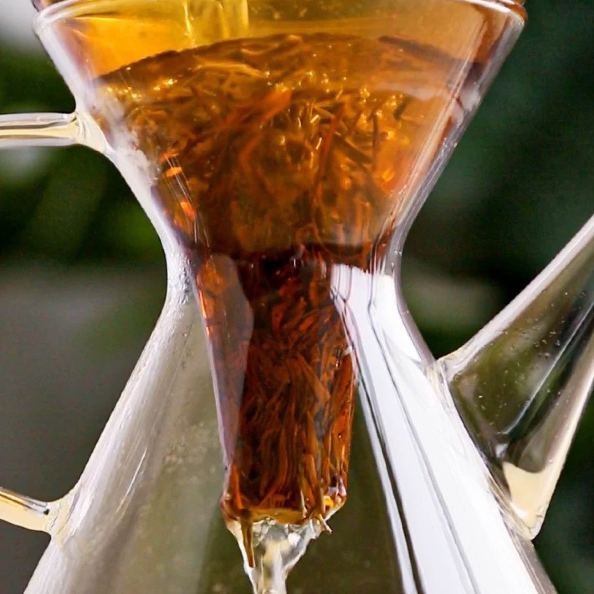 Coloured Glass Tea Pot & Filter