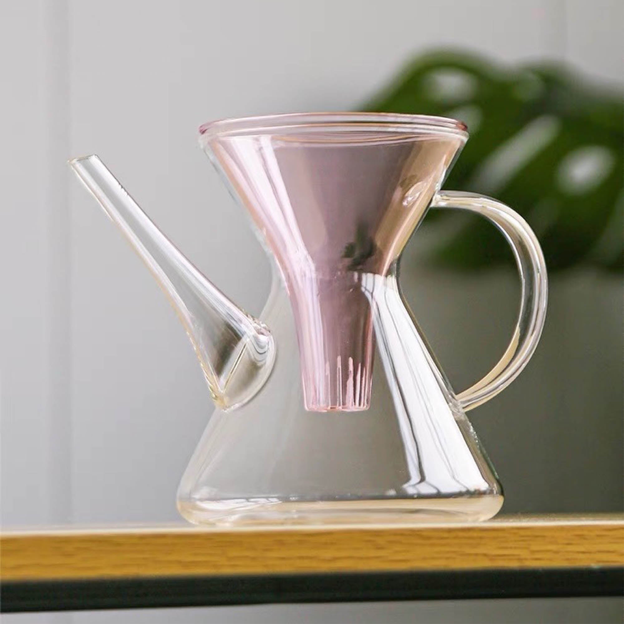 Coloured Glass Tea Pot & Filter