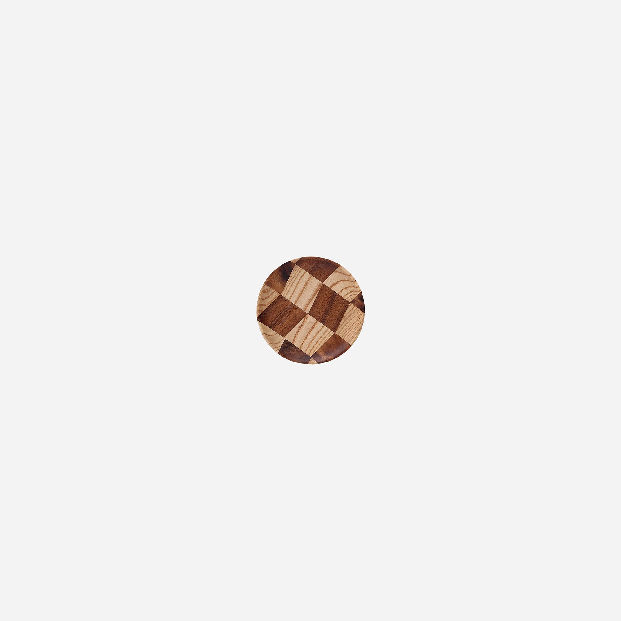 Checkered Round Tray