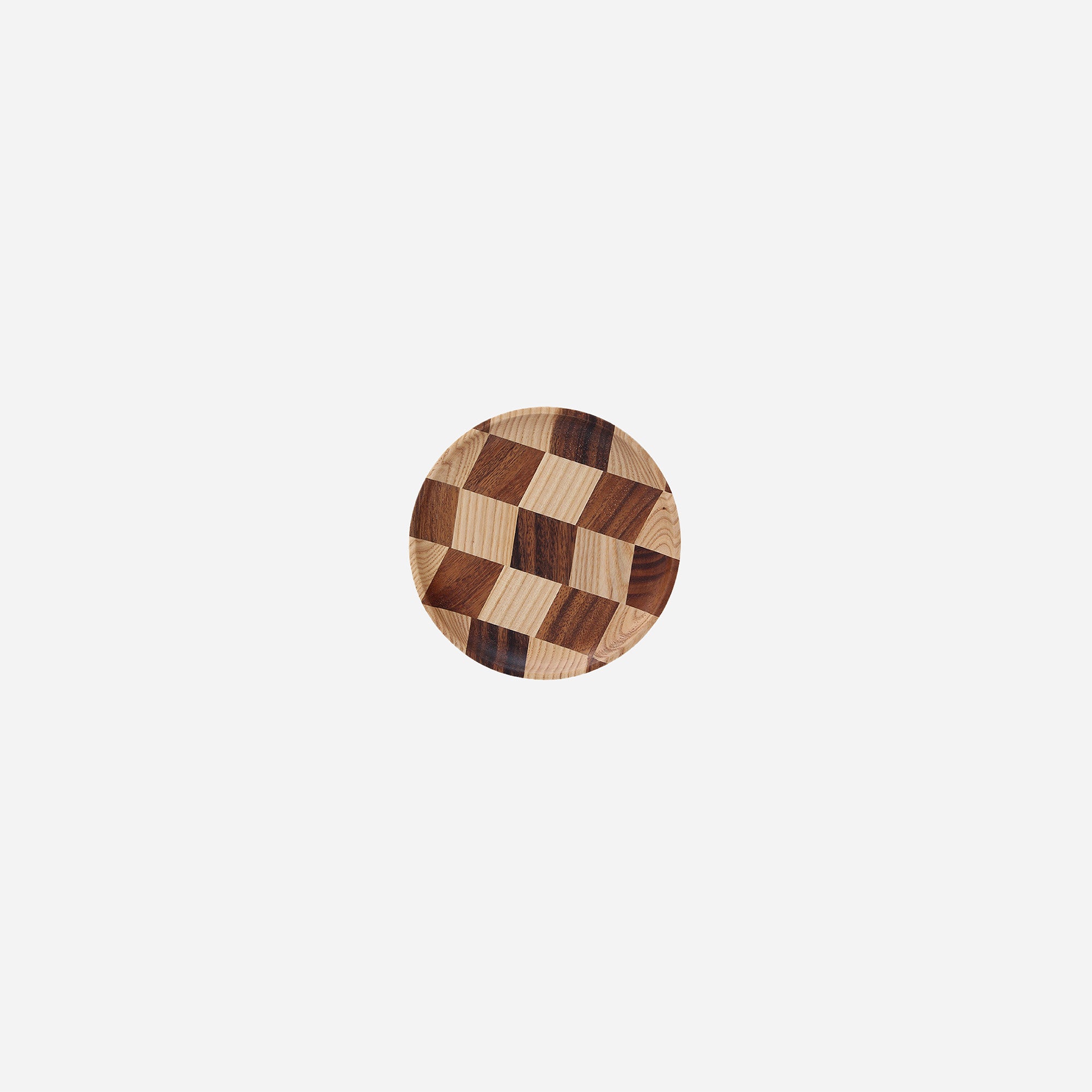 Checkered Round Tray