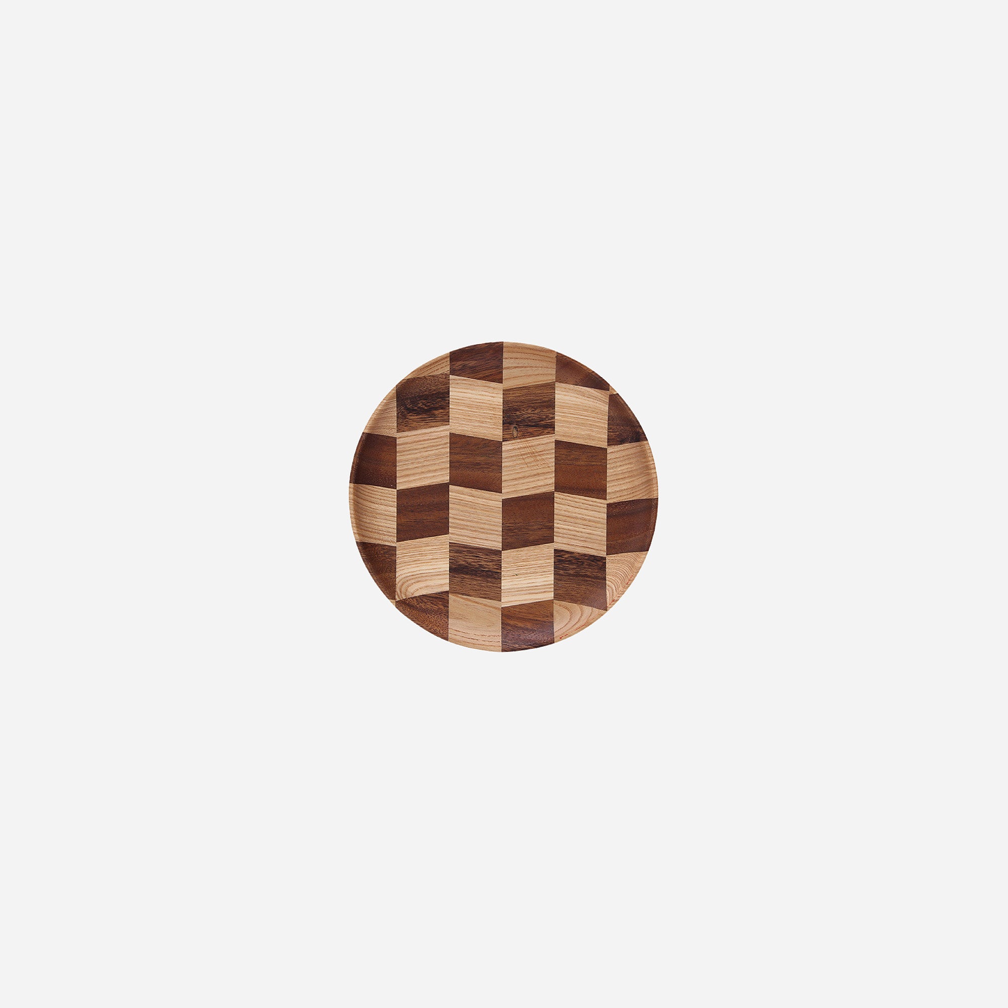 Checkered Round Tray