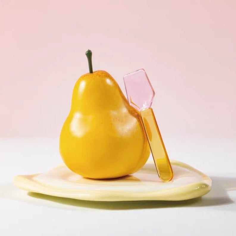 Color-Blocking Glass Spoon (set of three)