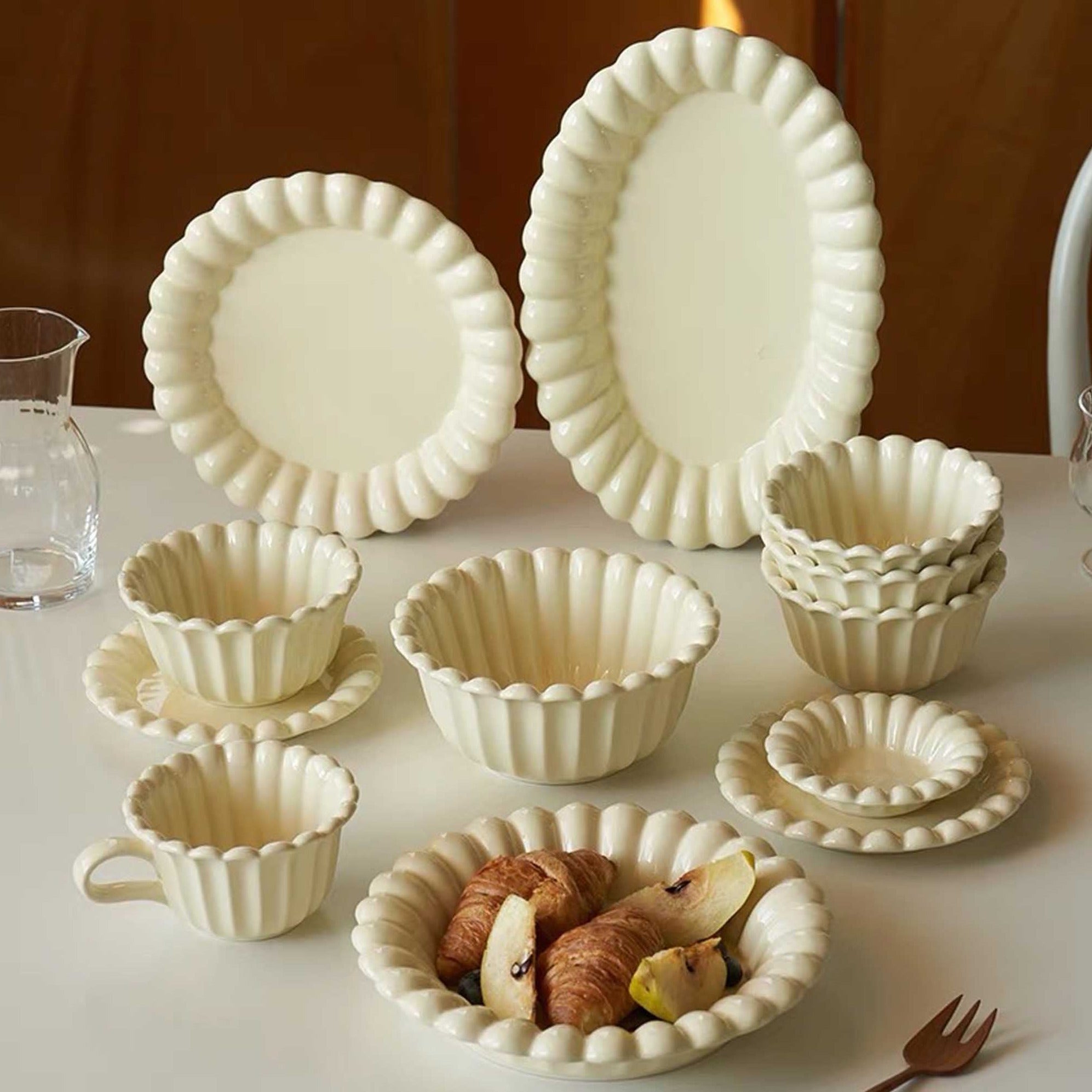 Lemon Scallop Edge Long Dish