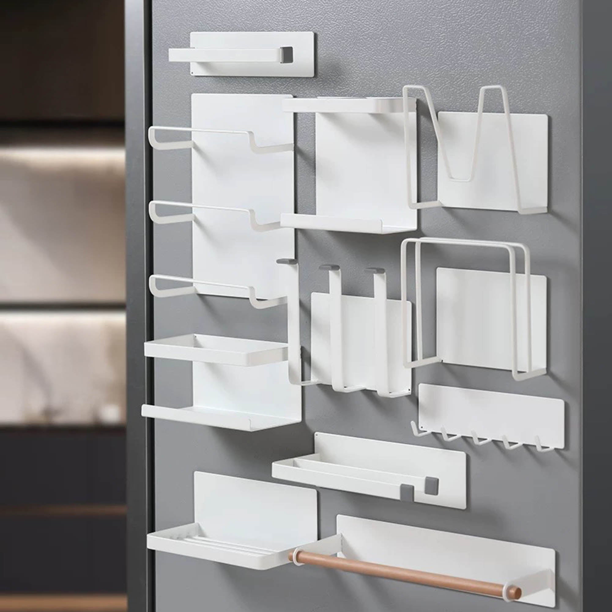 Magnetic Kitchen Storage System (Racks, Rods, Holders, & Hooks)